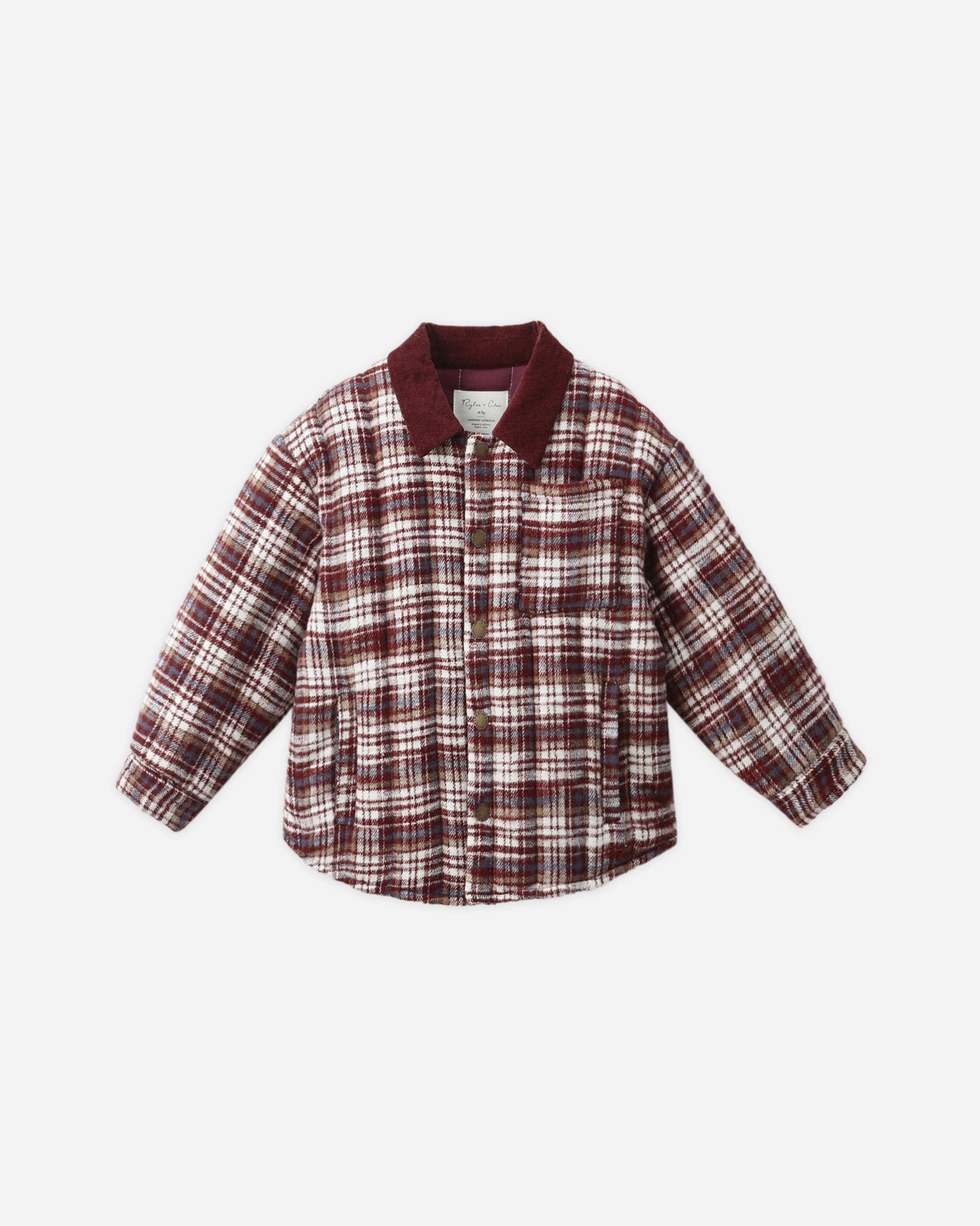 Nashville Quilted Jacket || Burgundy Plaid - Rylee + Cru | Kids Clothes | Trendy Baby Clothes | Modern Infant Outfits |