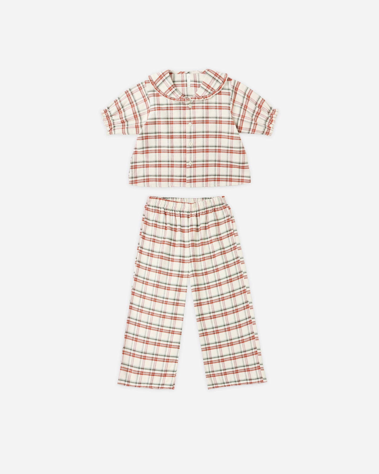 Ruffle Pajamas || Holiday Flannel - Rylee + Cru | Kids Clothes | Trendy Baby Clothes | Modern Infant Outfits |