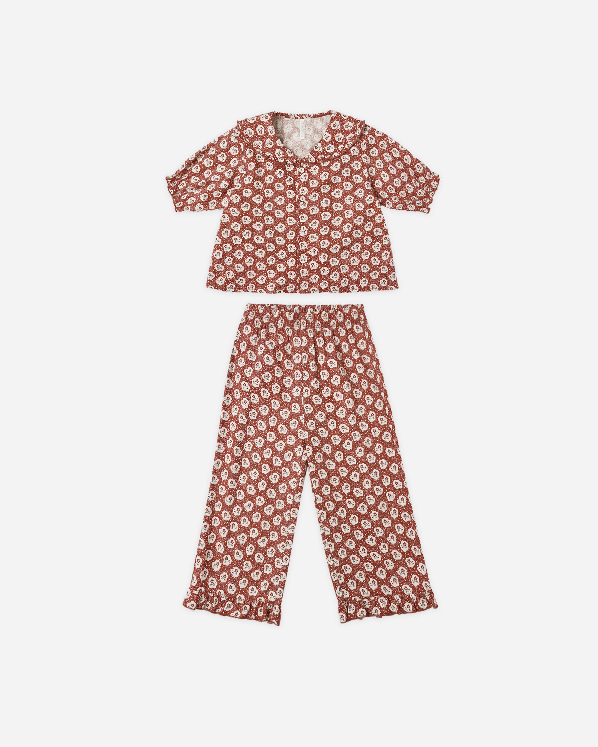 Ruffle Pajamas || Ruby Fleur - Rylee + Cru | Kids Clothes | Trendy Baby Clothes | Modern Infant Outfits |