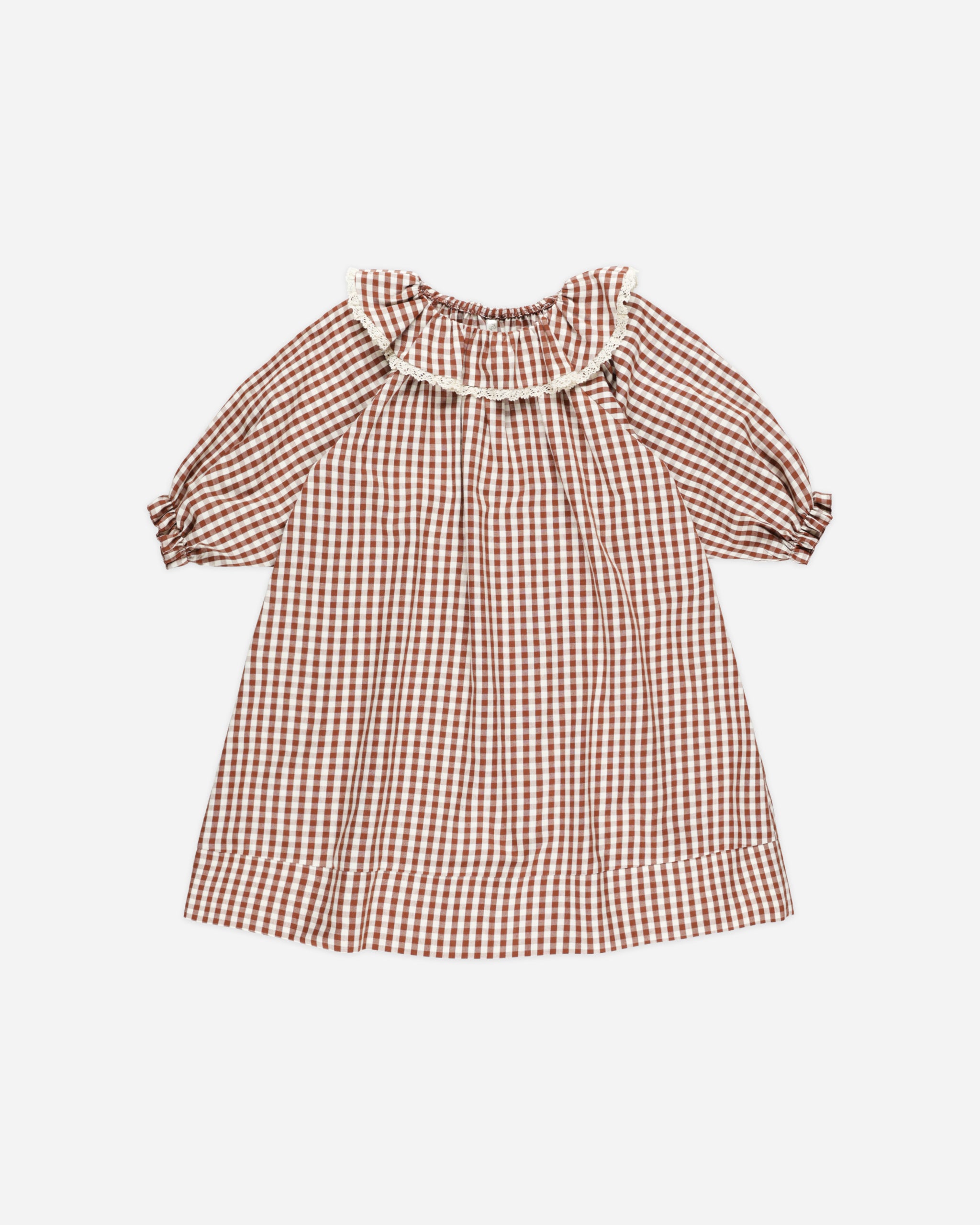 Girl's Nightgown || Brick Gingham