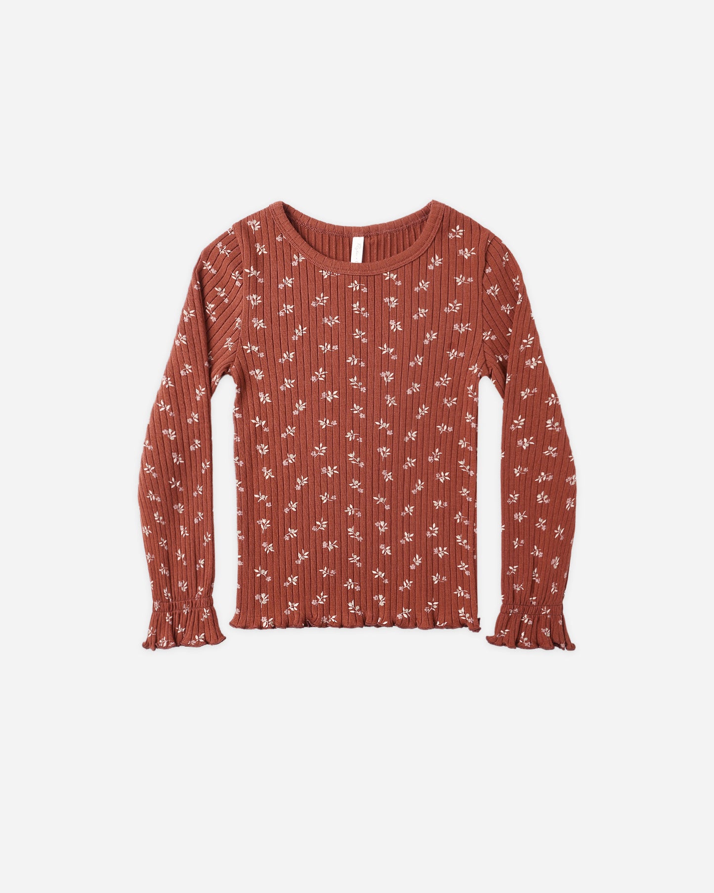 Ribbed Long Sleeve Top || Ruby Ditsy - Rylee + Cru | Kids Clothes | Trendy Baby Clothes | Modern Infant Outfits |