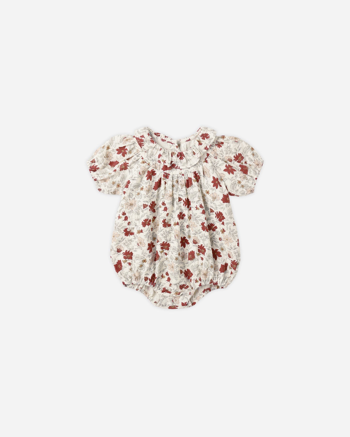 Lula Romper || Holiday Floral - Rylee + Cru | Kids Clothes | Trendy Baby Clothes | Modern Infant Outfits |