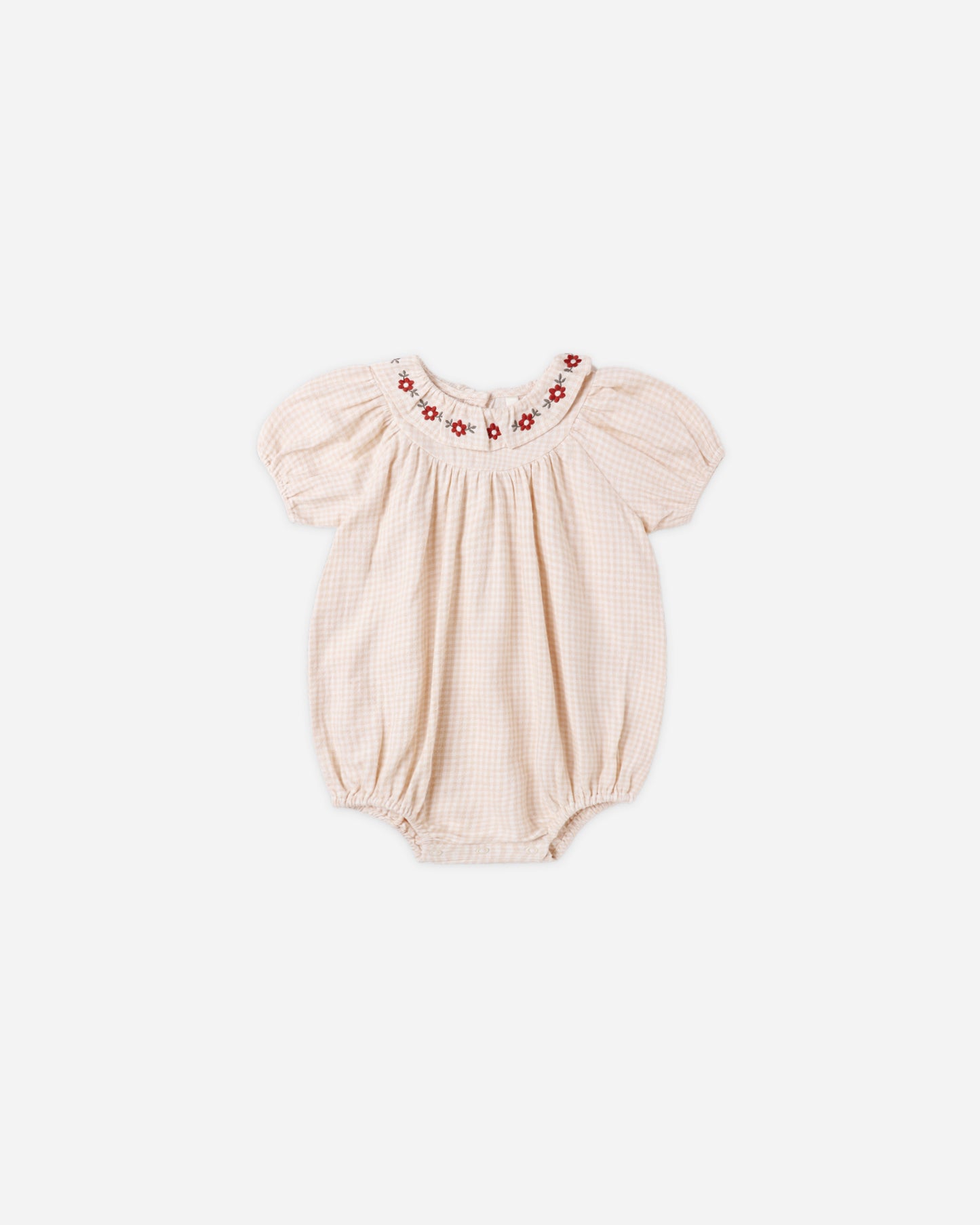Lula Romper || Petal Gingham - Rylee + Cru | Kids Clothes | Trendy Baby Clothes | Modern Infant Outfits |