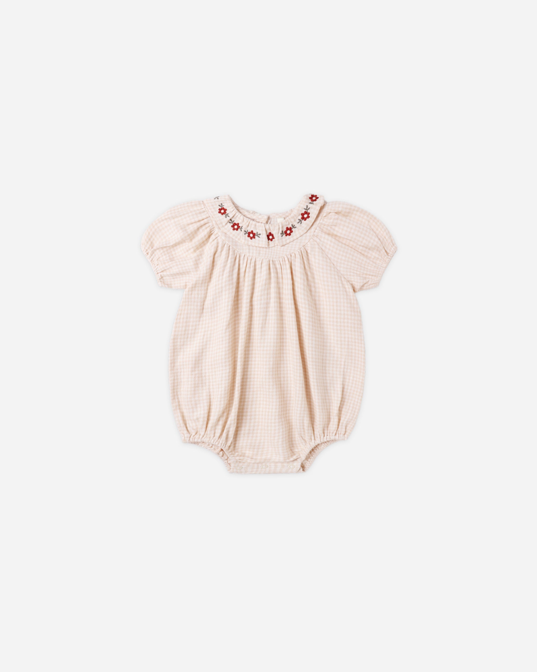 Lula Romper || Petal Gingham - Rylee + Cru | Kids Clothes | Trendy Baby Clothes | Modern Infant Outfits |