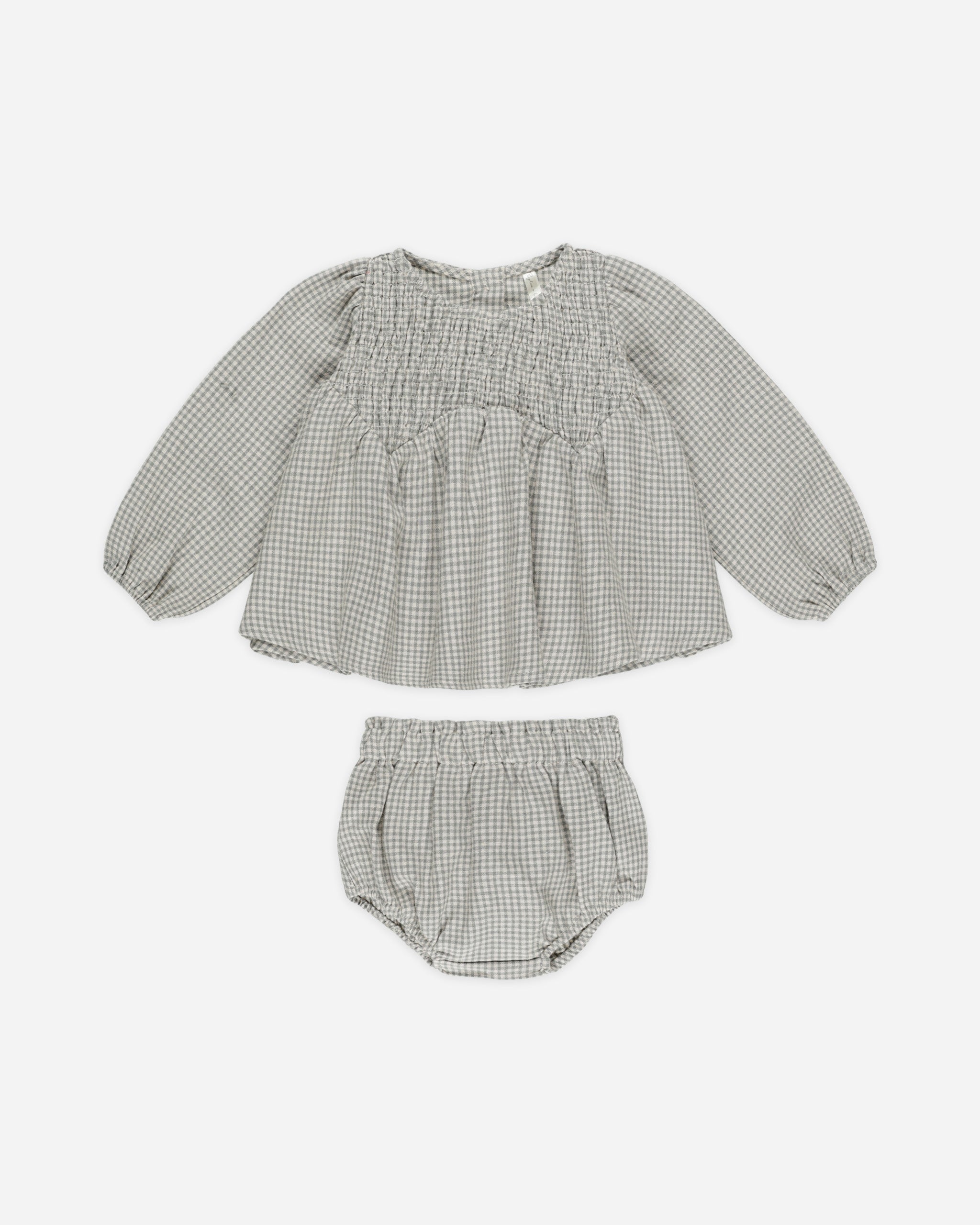 Sophia Top + Bloomer Set || Forest Gingham