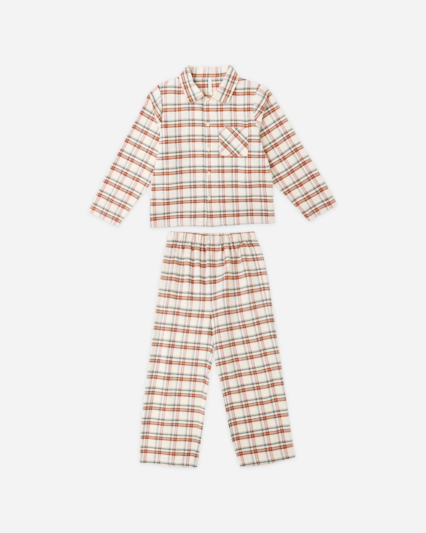 Long Sleeve Pajamas || Holiday Flannel - Rylee + Cru | Kids Clothes | Trendy Baby Clothes | Modern Infant Outfits |