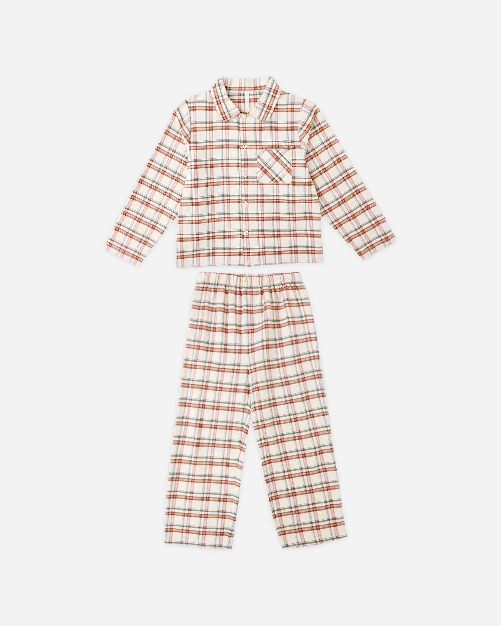 Long Sleeve Pajamas || Holiday Flannel - Rylee + Cru | Kids Clothes | Trendy Baby Clothes | Modern Infant Outfits |