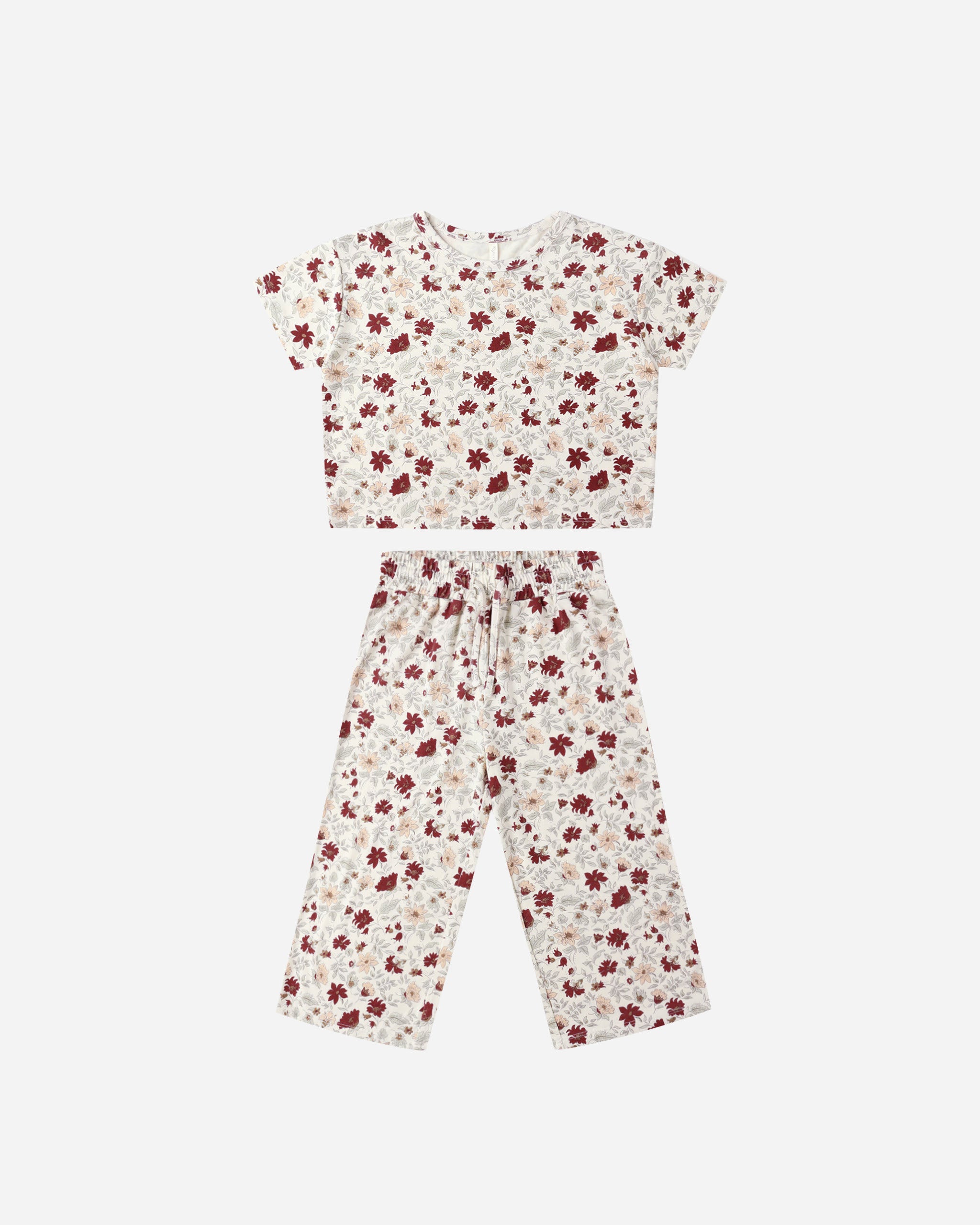 Ruthie Set || Holiday Floral - Rylee + Cru | Kids Clothes | Trendy Baby Clothes | Modern Infant Outfits |