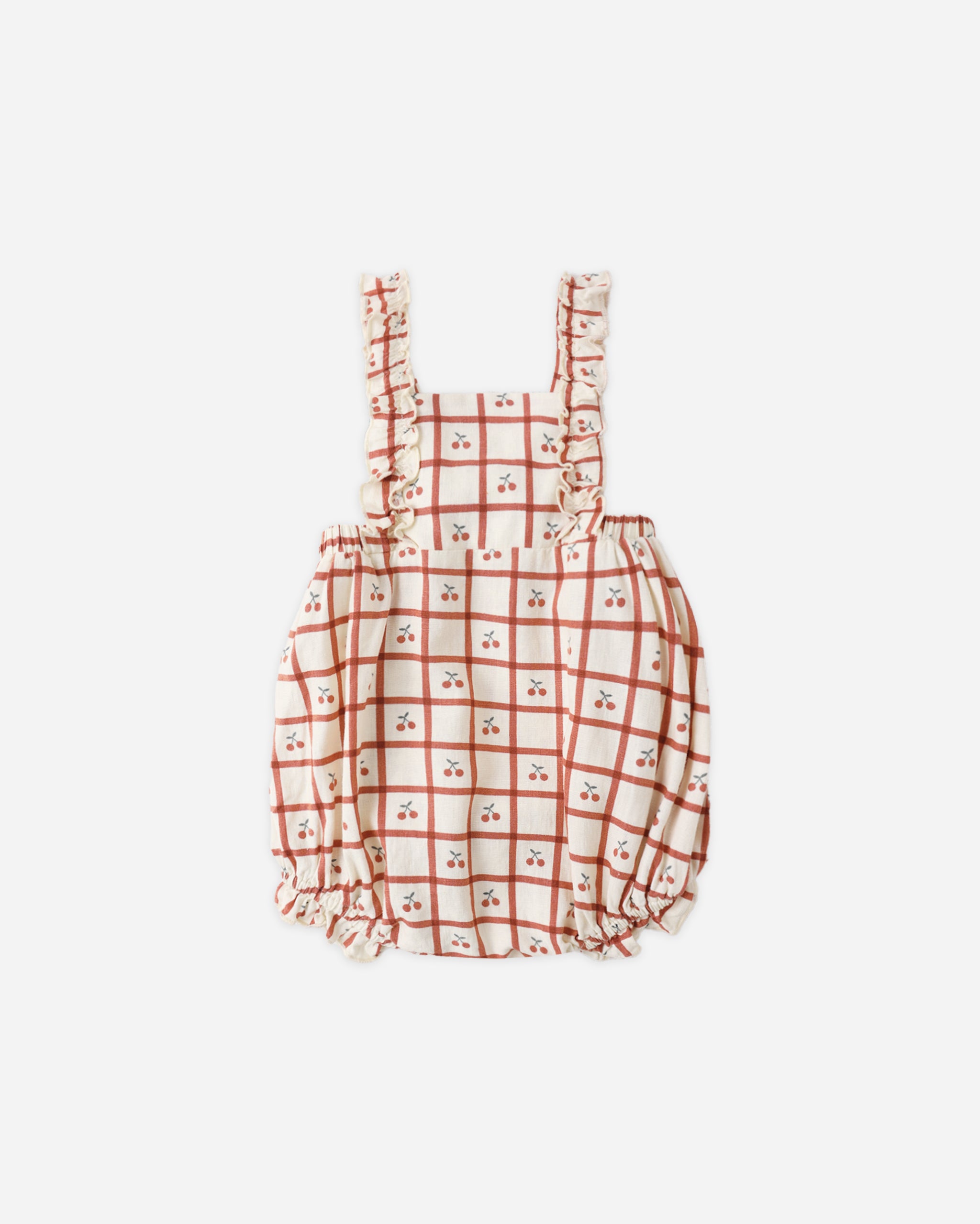 Chiara Romper Cherry Check - Rylee + Cru | Kids Clothes | Trendy Baby Clothes | Modern Infant Outfits |