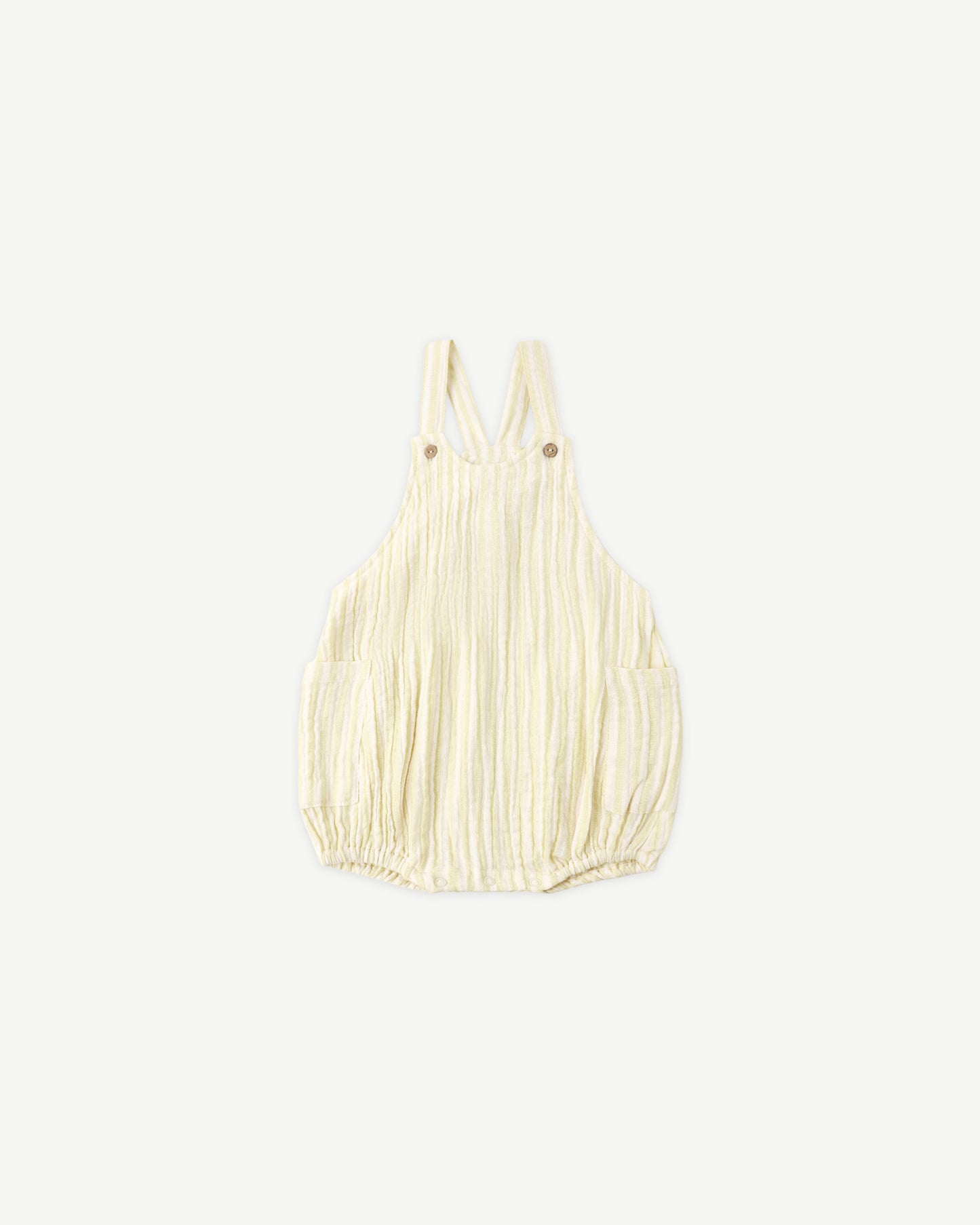 Lou Romper Citron Stripe - Rylee + Cru | Kids Clothes | Trendy Baby Clothes | Modern Infant Outfits |