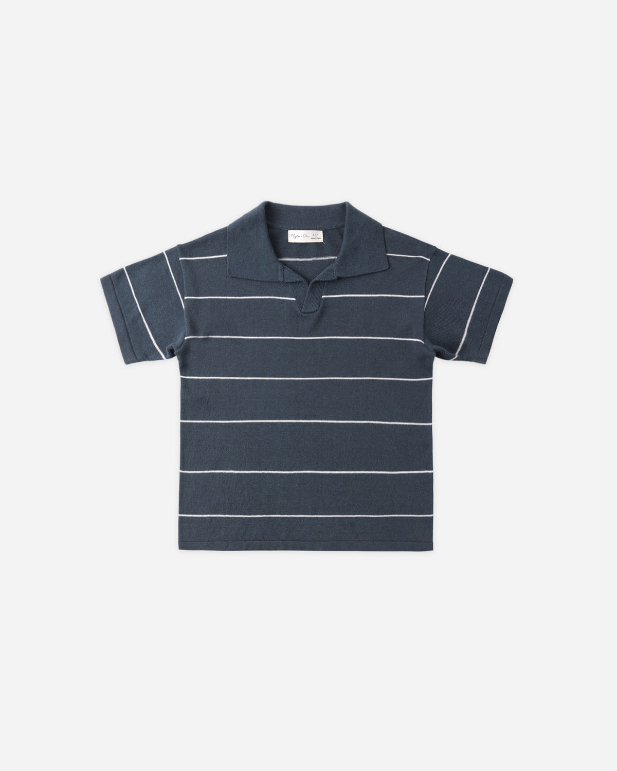 Chandler Knit Polo Navy Stripe – Rylee + Cru