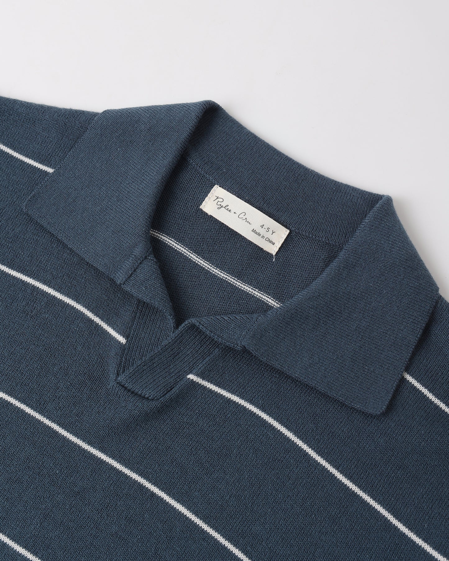 Chandler Knit Polo Navy Stripe - Rylee + Cru | Kids Clothes | Trendy Baby Clothes | Modern Infant Outfits |
