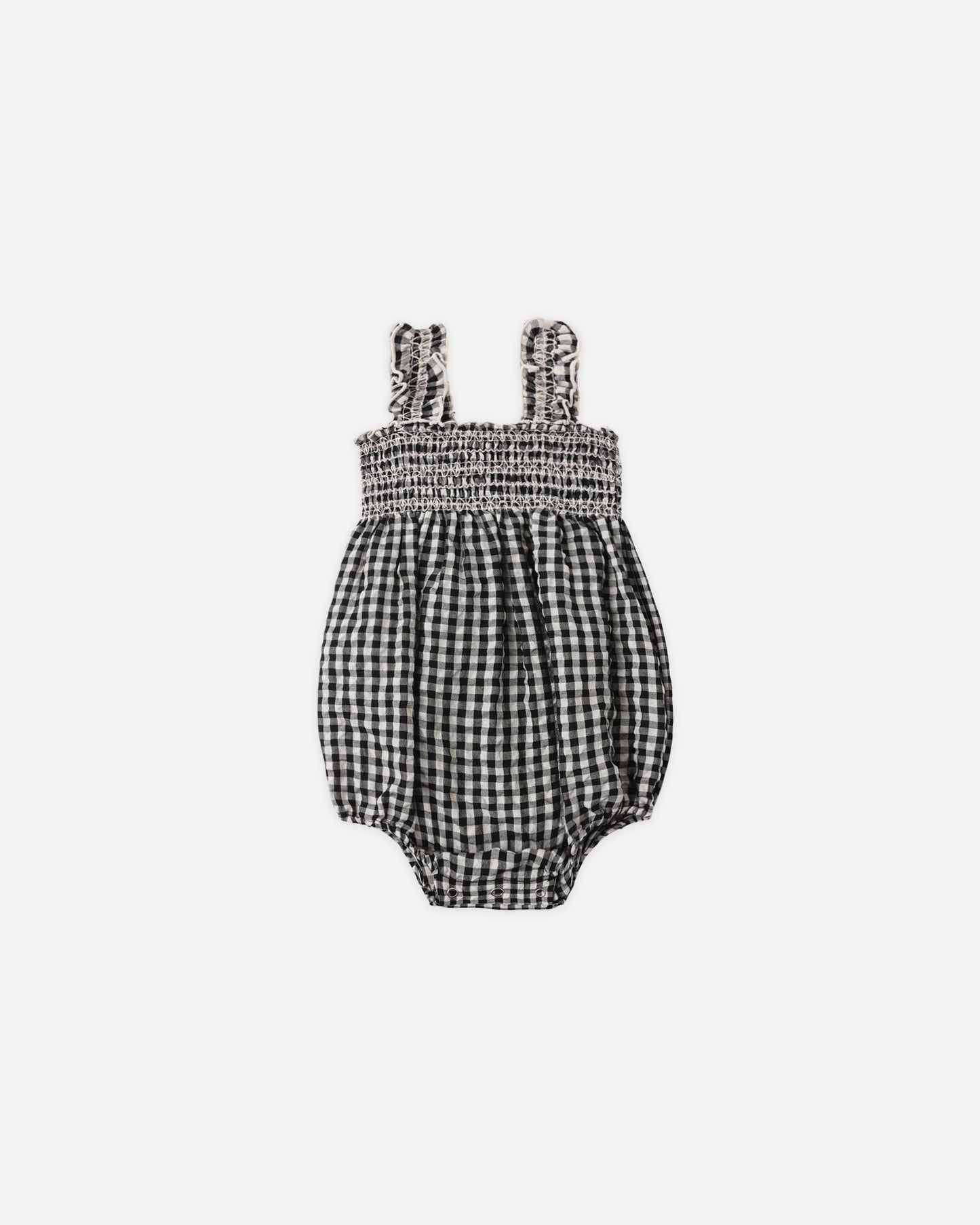 Julia Romper Black Check - Rylee + Cru | Kids Clothes | Trendy Baby Clothes | Modern Infant Outfits |