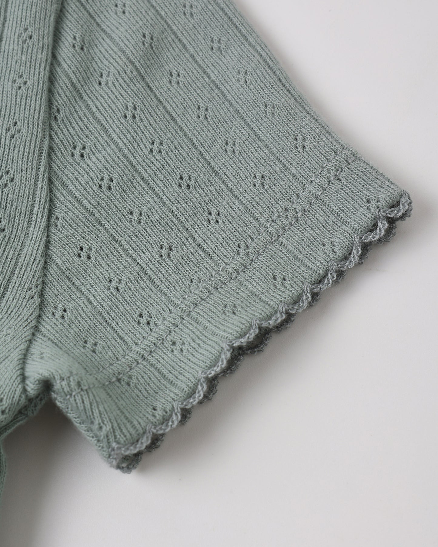 Pointelle Tee Sea Green - Rylee + Cru | Kids Clothes | Trendy Baby Clothes | Modern Infant Outfits |