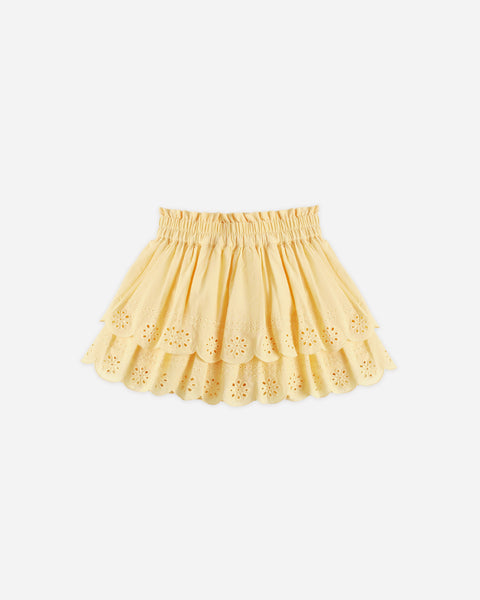 sinoon／ rose frill mini skirt クリームイエロー Rose Mini Skirt Lemon – Rylee + Cru
