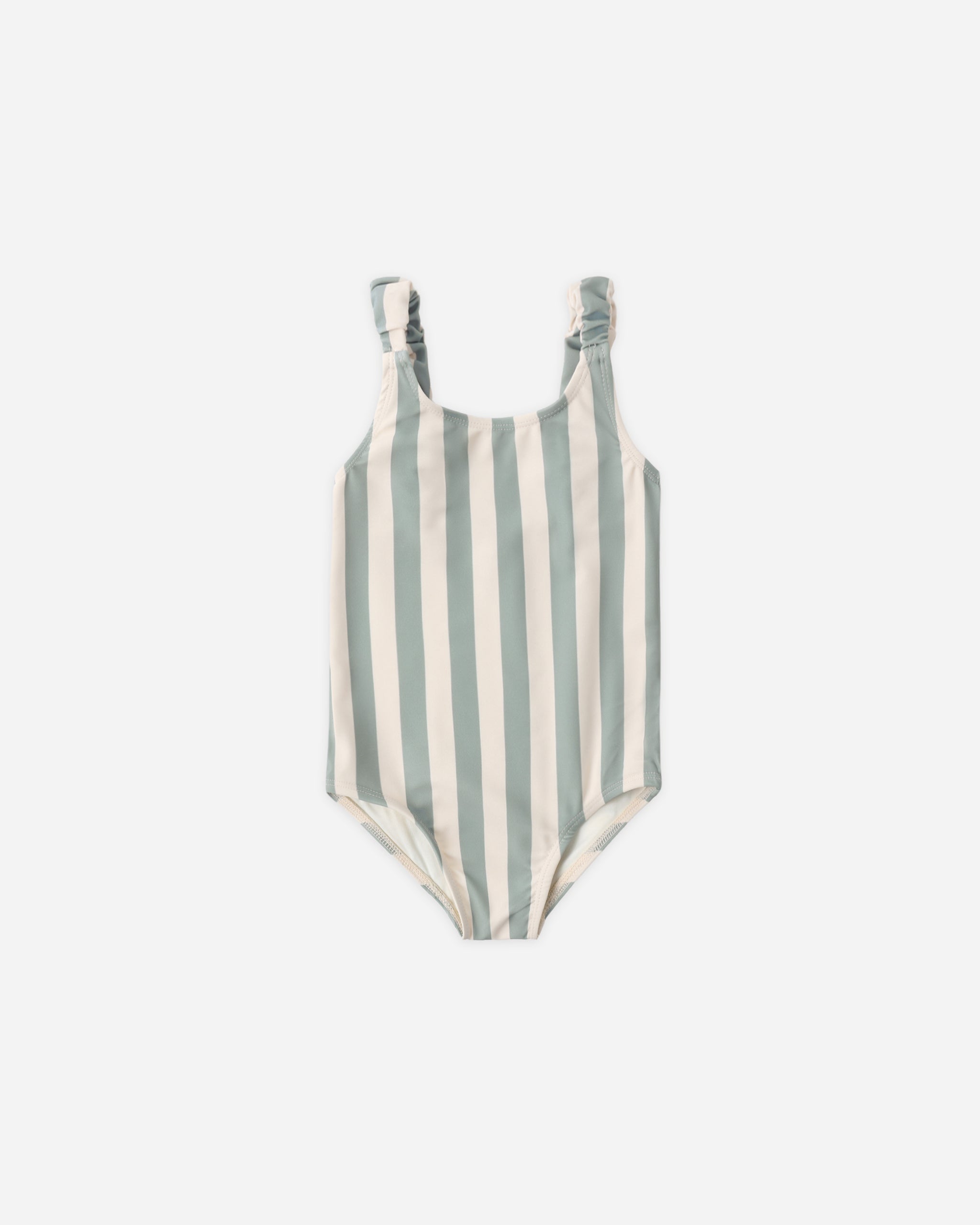 Scrunch One-Piece Green Stripe - Rylee + Cru | Kids Clothes | Trendy Baby Clothes | Modern Infant Outfits |