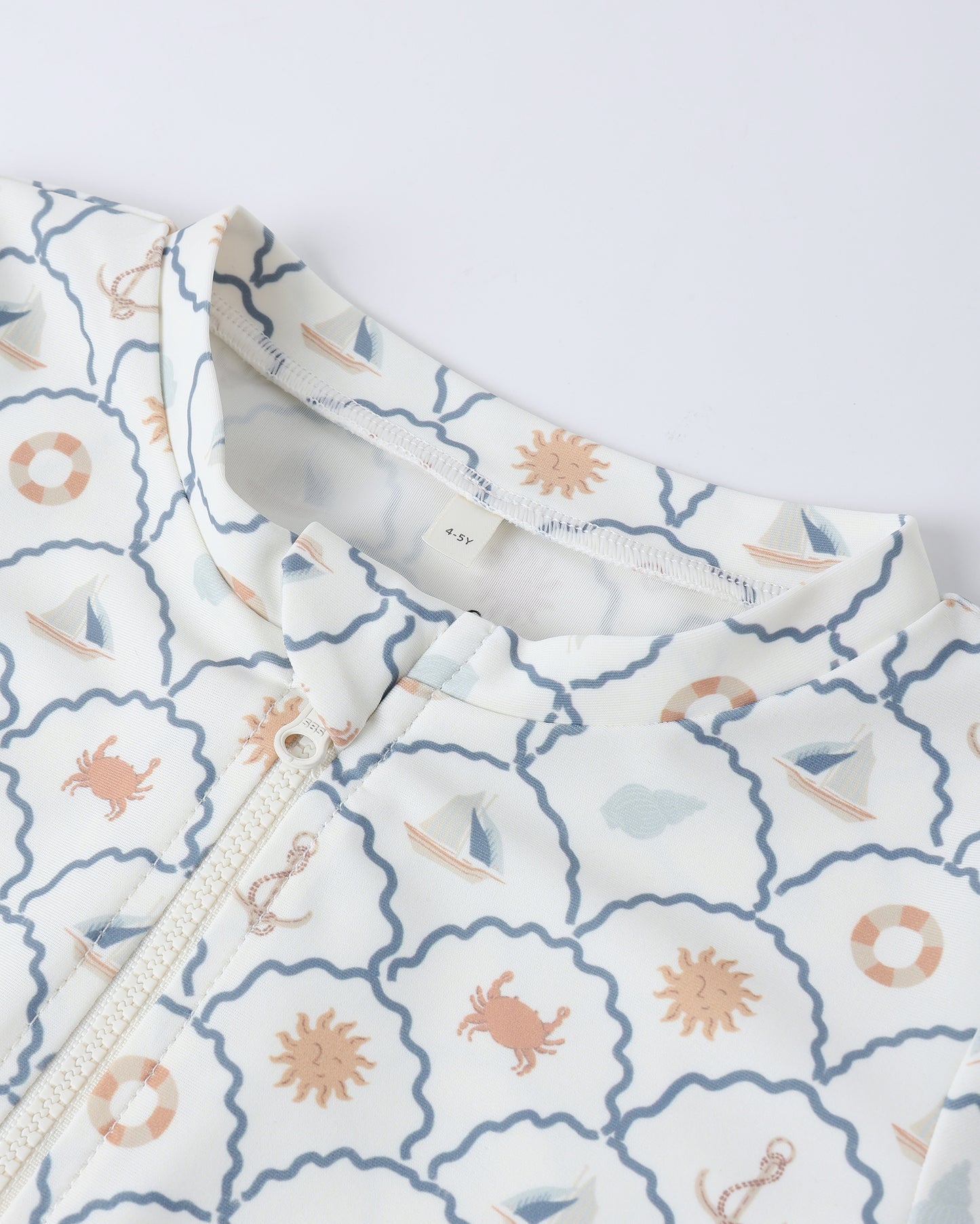 Crop Rashguard Set Nautical