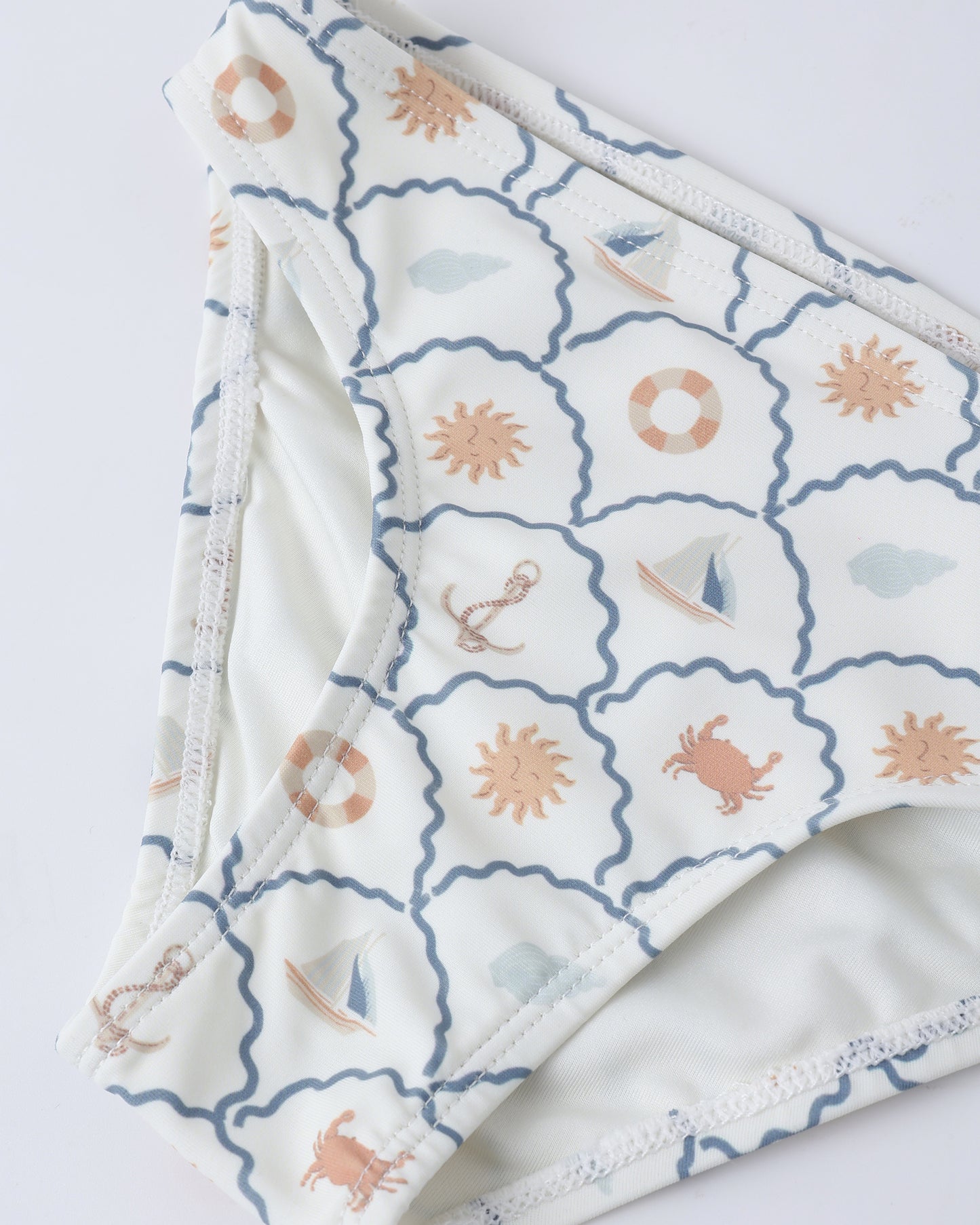 Crop Rashguard Set Nautical