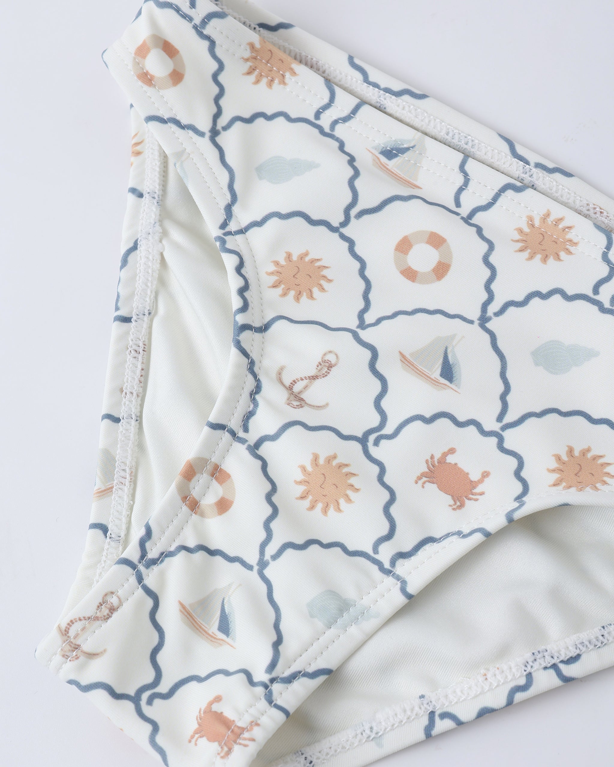 Crop Rashguard Set Nautical