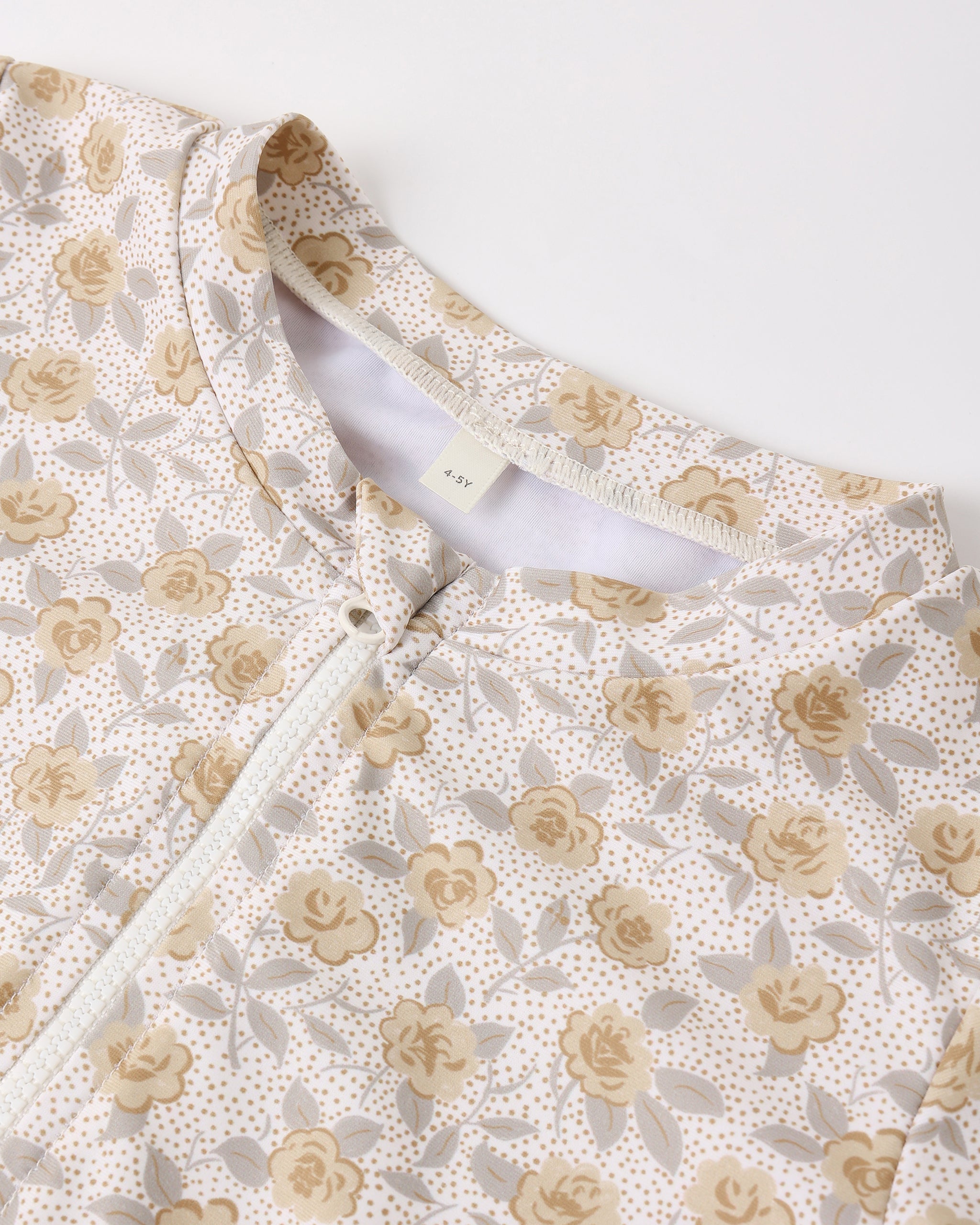 Kurzes Rashguard-Set mit gelbem Blumenmuster