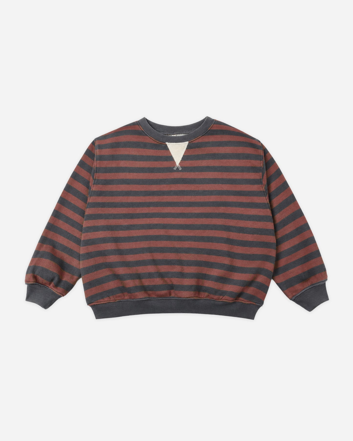 Oversized Crew Mulberry Stripe - Rylee + Cru | Kids Clothes | Trendy Baby Clothes | Modern Infant Outfits |