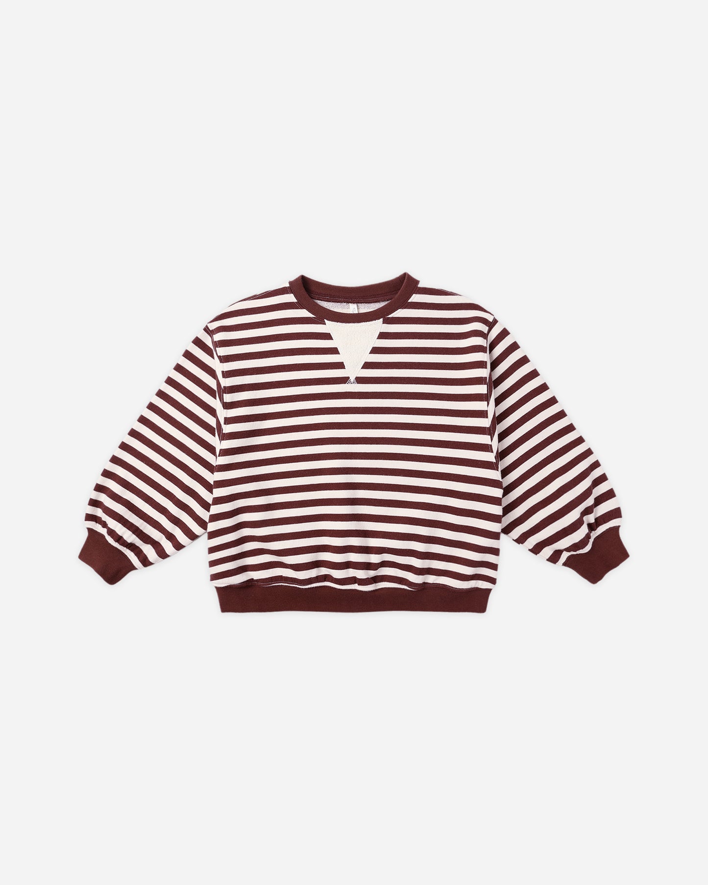 Oversized Crew || Burgundy Stripe - Rylee + Cru | Kids Clothes | Trendy Baby Clothes | Modern Infant Outfits |