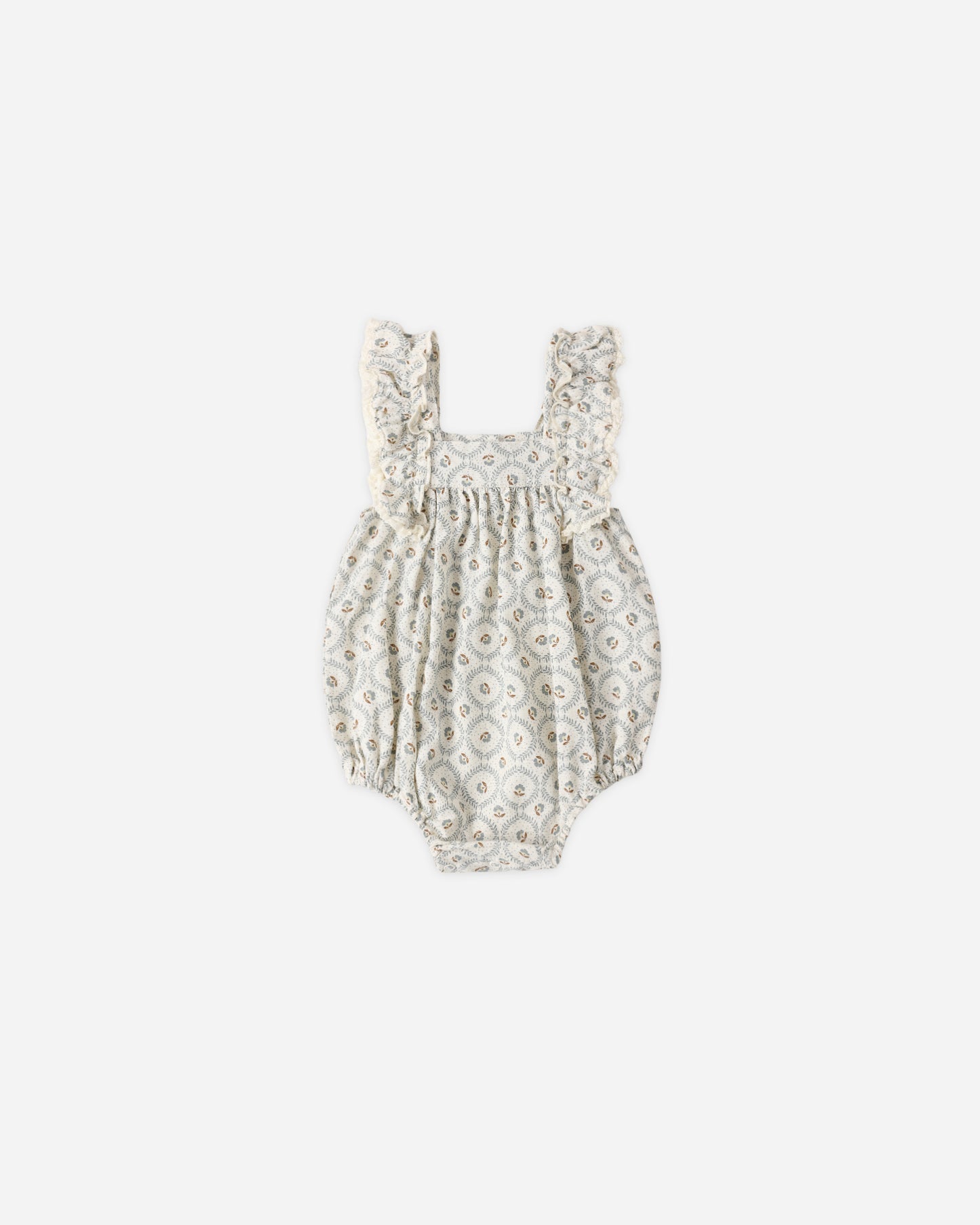 Maya Romper Green Fleur - Rylee + Cru | Kids Clothes | Trendy Baby Clothes | Modern Infant Outfits |