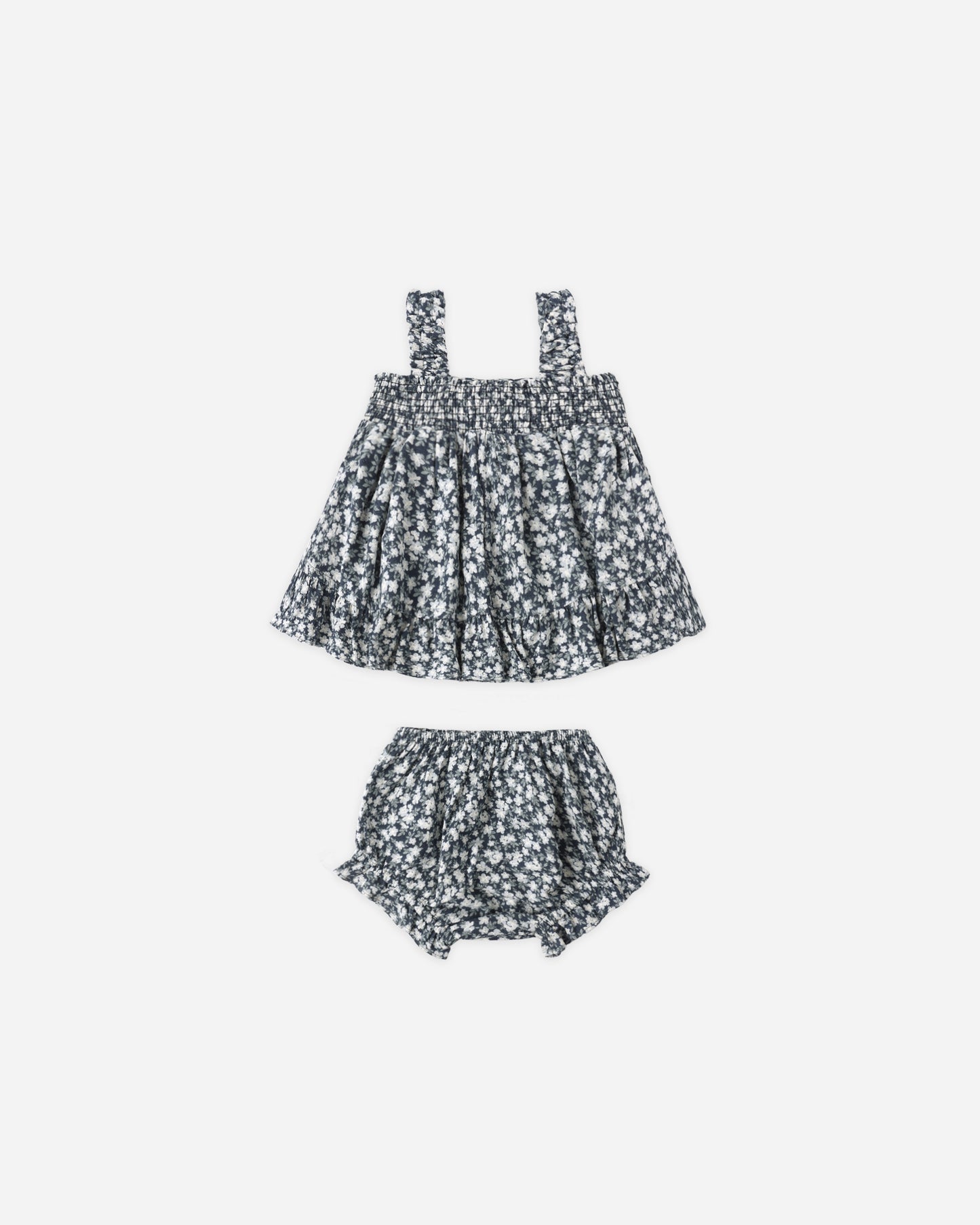 Lala Set Navy Floral - Rylee + Cru | Kids Clothes | Trendy Baby Clothes | Modern Infant Outfits |