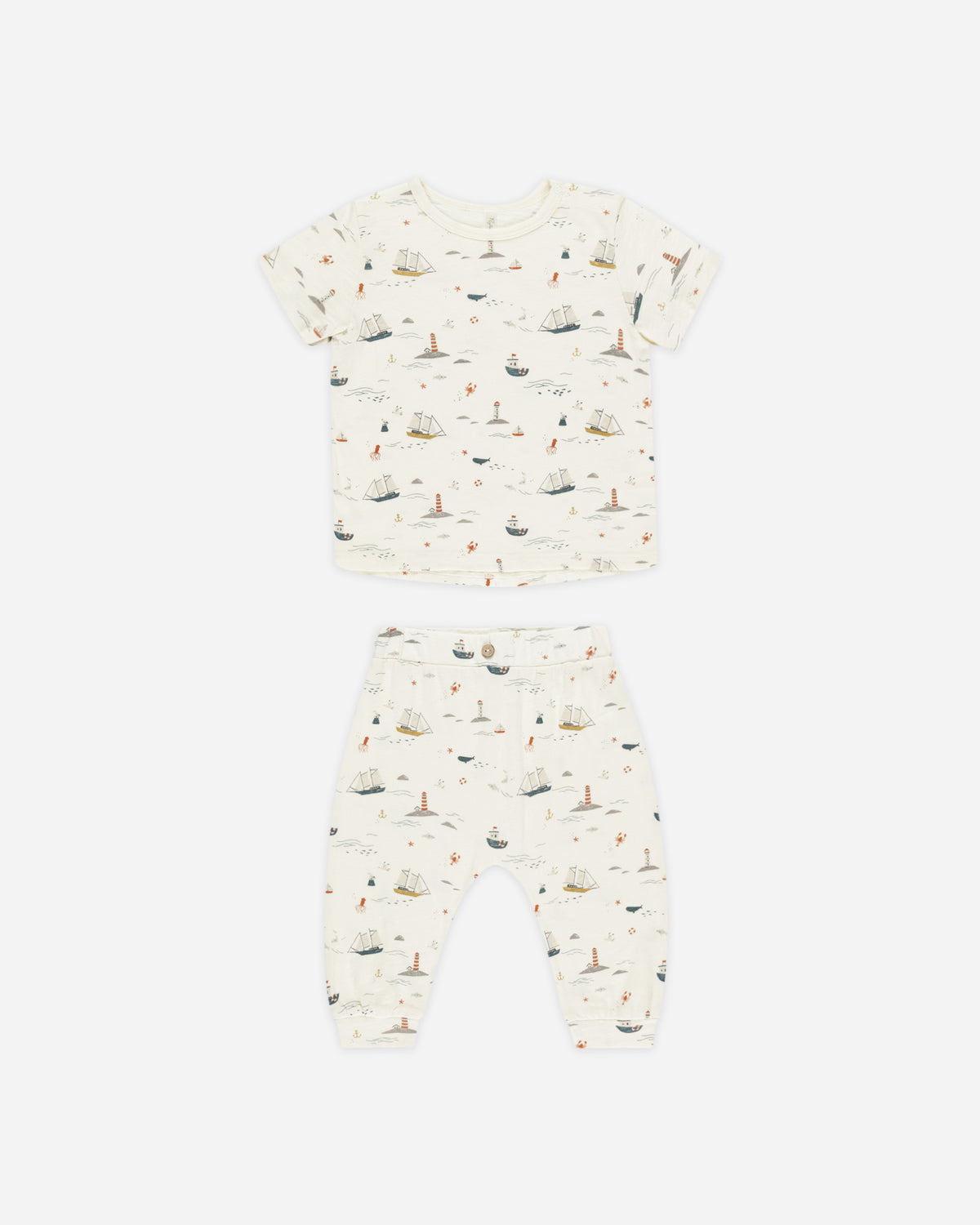 Rylee + Cru Cove Essential Pocket Tee - Heathered Pebble main image 1