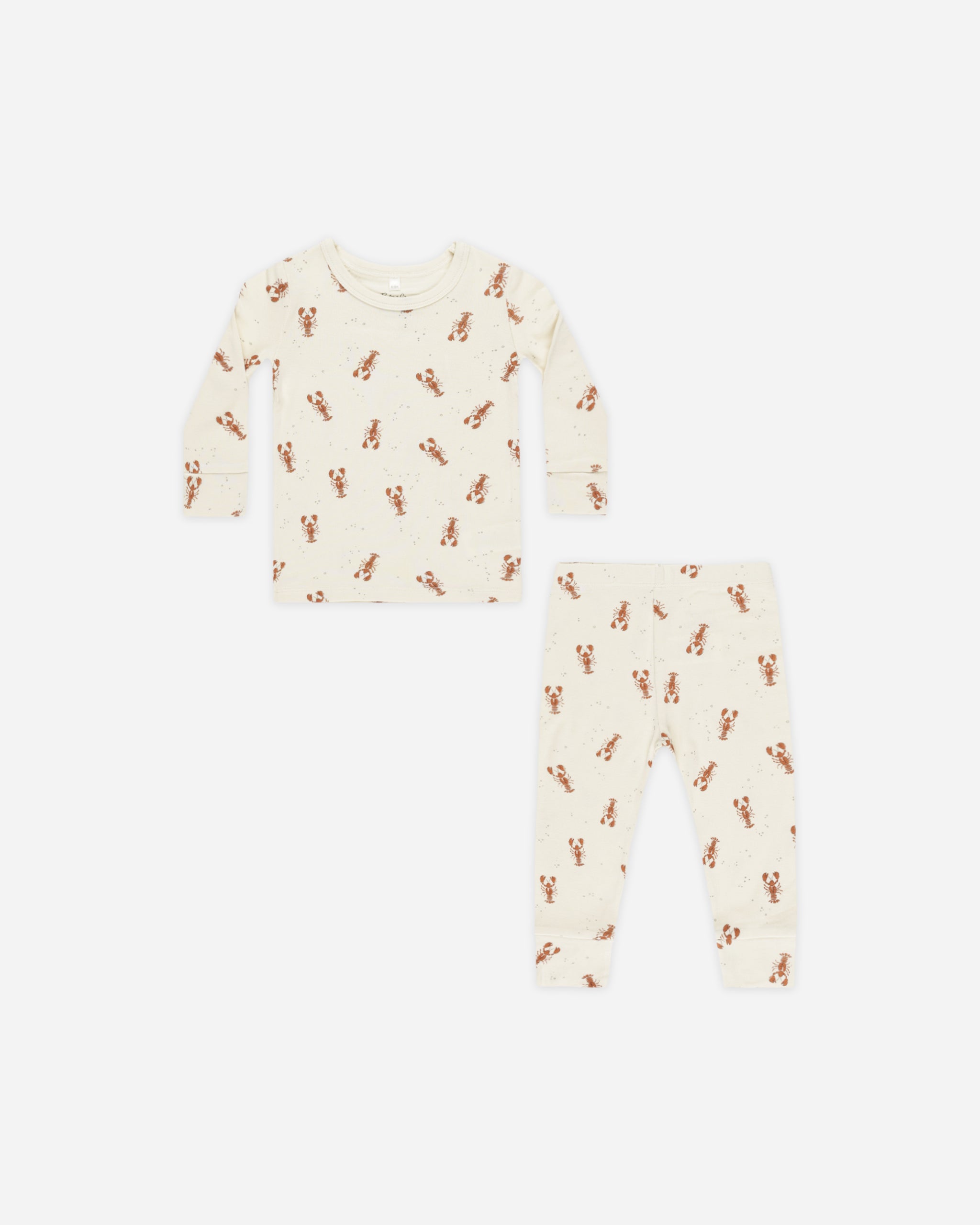 Long Sleeve Pajamas || Lobsters - Rylee + Cru | Kids Clothes | Trendy Baby Clothes | Modern Infant Outfits |