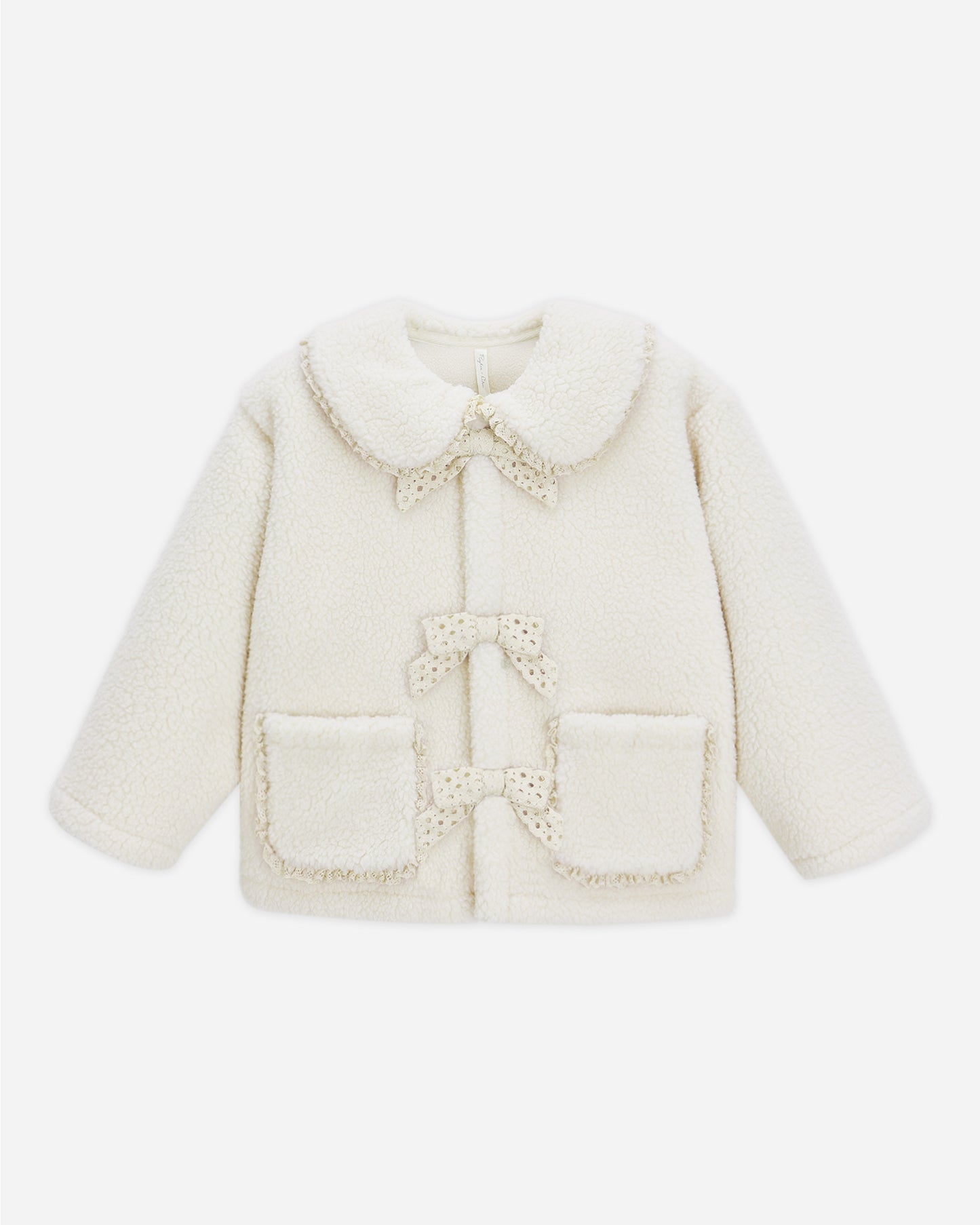Shearling Collared Coat || Natural - Rylee + Cru | Kids Clothes | Trendy Baby Clothes | Modern Infant Outfits |