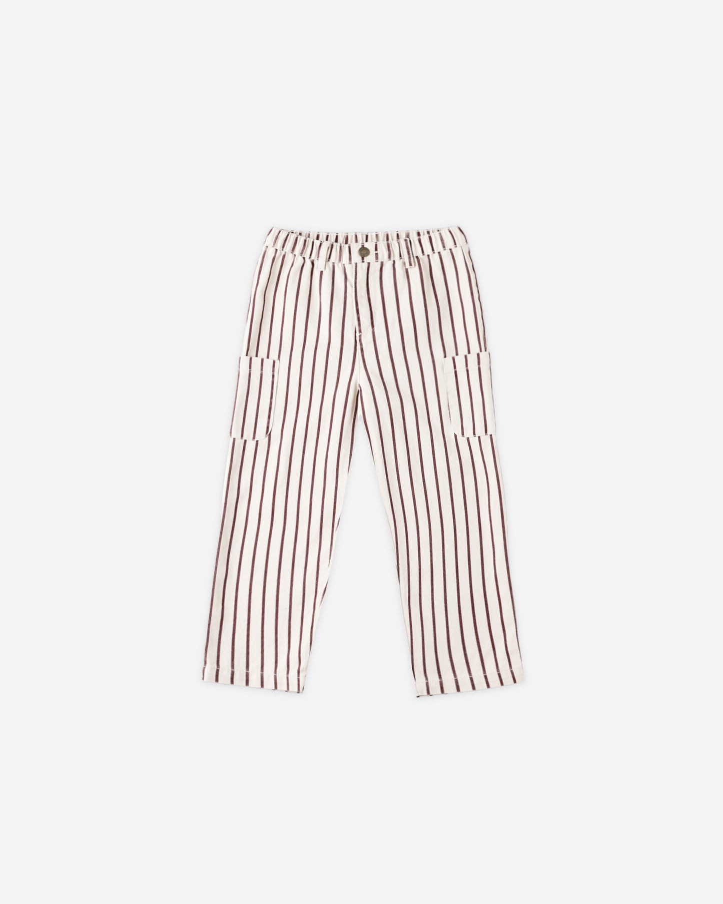 Relaxed Cargo Pant || Burgundy Pinstripe - Rylee + Cru | Kids Clothes | Trendy Baby Clothes | Modern Infant Outfits |