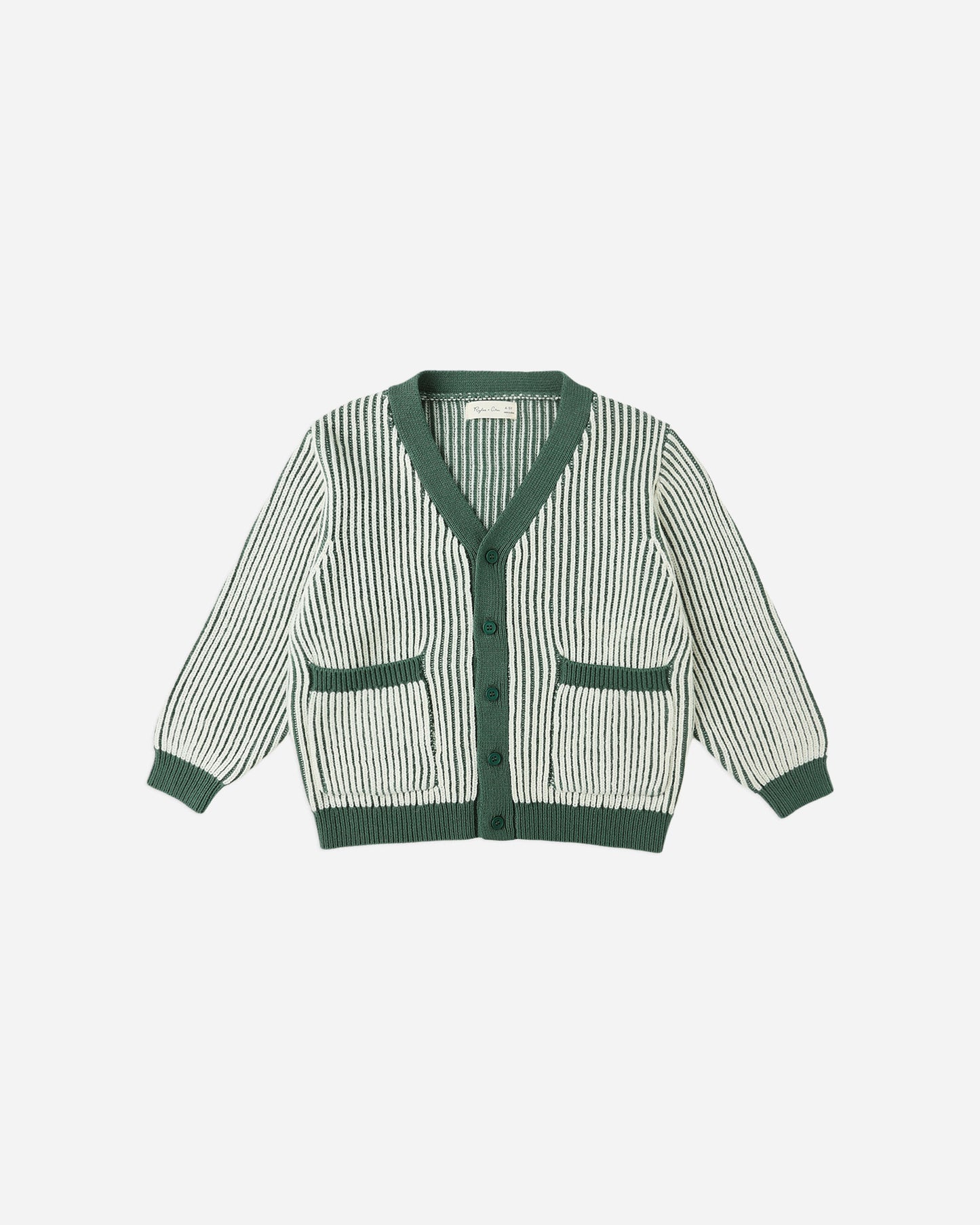 Haywood Cardigan || Green Stripe - Rylee + Cru | Kids Clothes | Trendy Baby Clothes | Modern Infant Outfits |