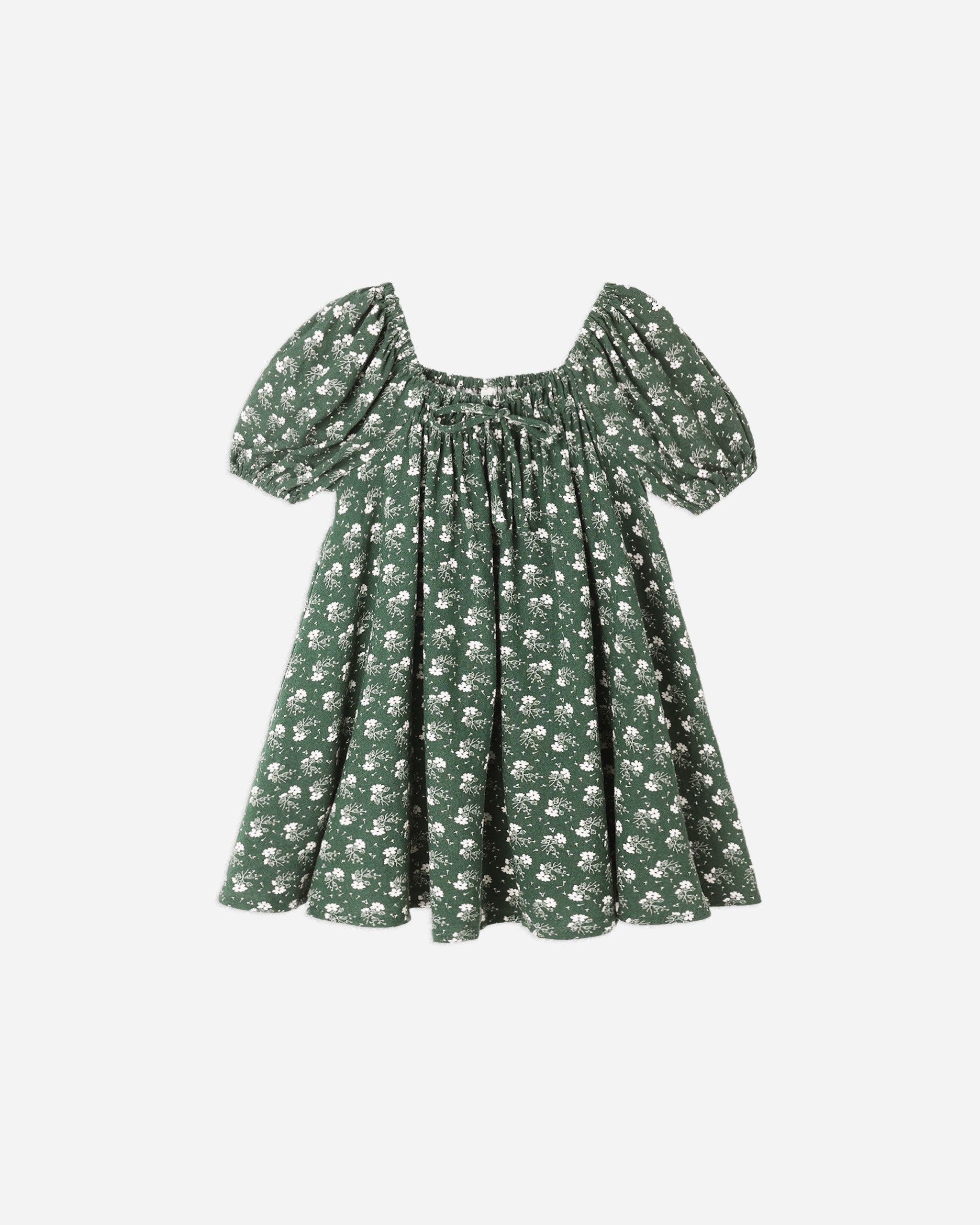 Sabrina Mini Dress || Green Ditsy - Rylee + Cru | Kids Clothes | Trendy Baby Clothes | Modern Infant Outfits |