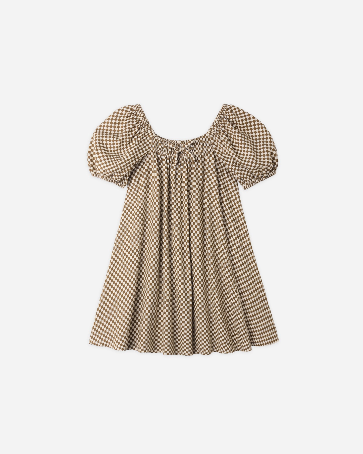 Sabrina Mini Dress Ocre Check - Rylee + Cru | Kids Clothes | Trendy Baby Clothes | Modern Infant Outfits |