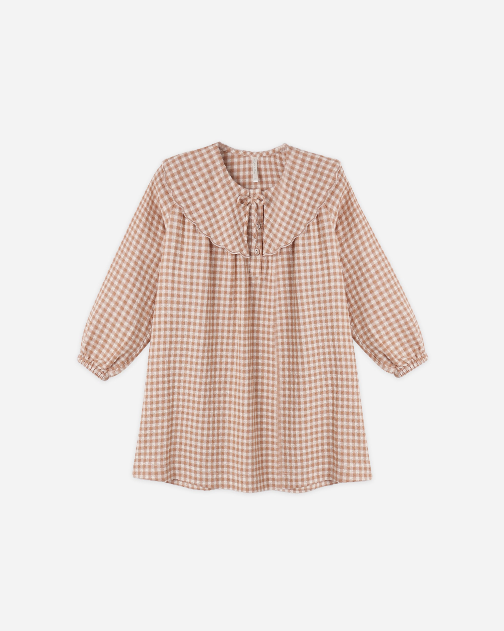 Collette Mini Dress Fawn Gingham - Rylee + Cru | Kids Clothes | Trendy Baby Clothes | Modern Infant Outfits |