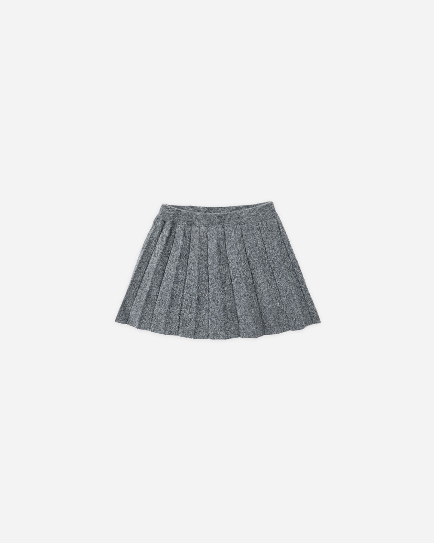 Knit Pleated Skirt || Heathered Grey - Rylee + Cru | Kids Clothes | Trendy Baby Clothes | Modern Infant Outfits |