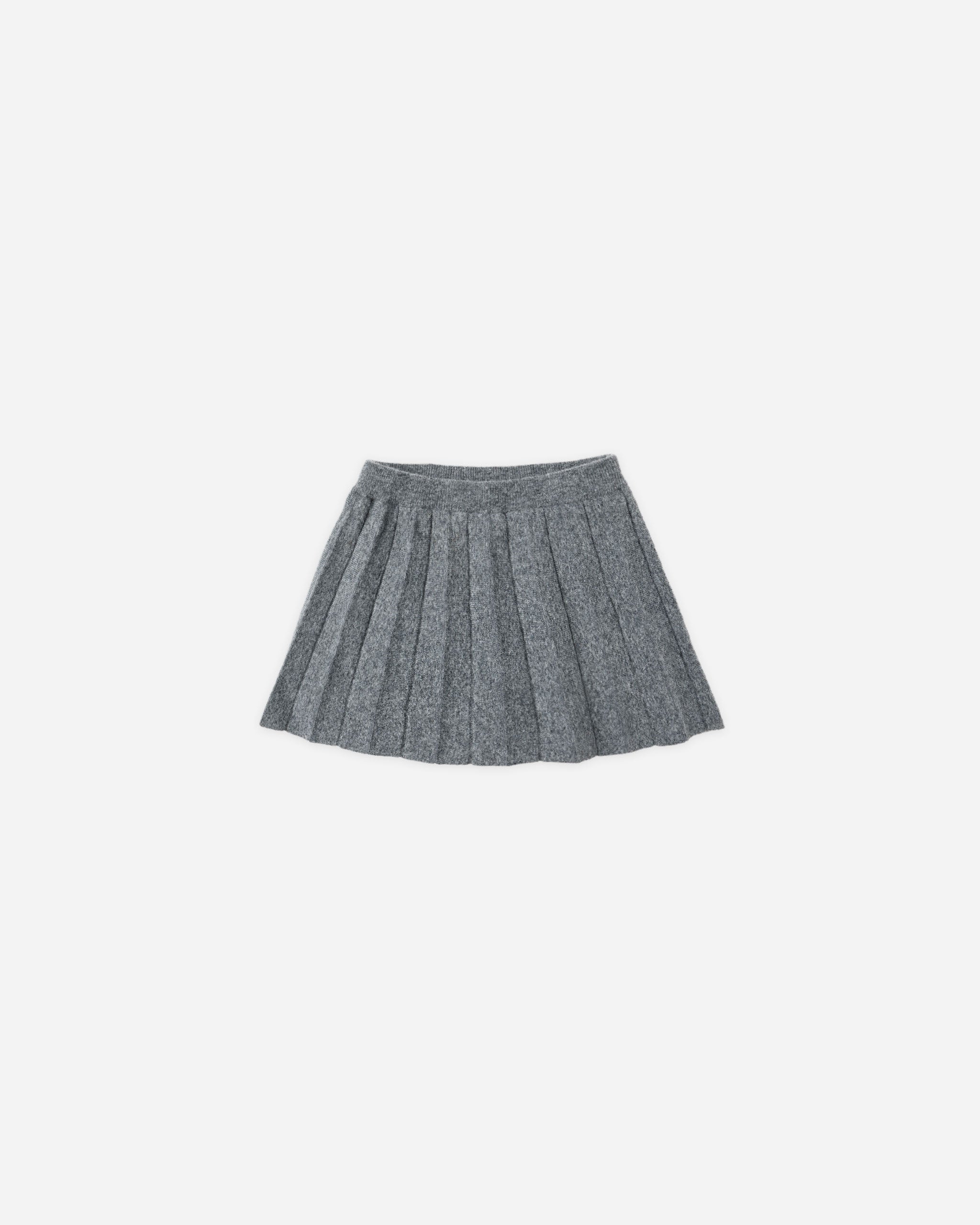 Knit Pleated Skirt || Heathered Grey - Rylee + Cru | Kids Clothes | Trendy Baby Clothes | Modern Infant Outfits |