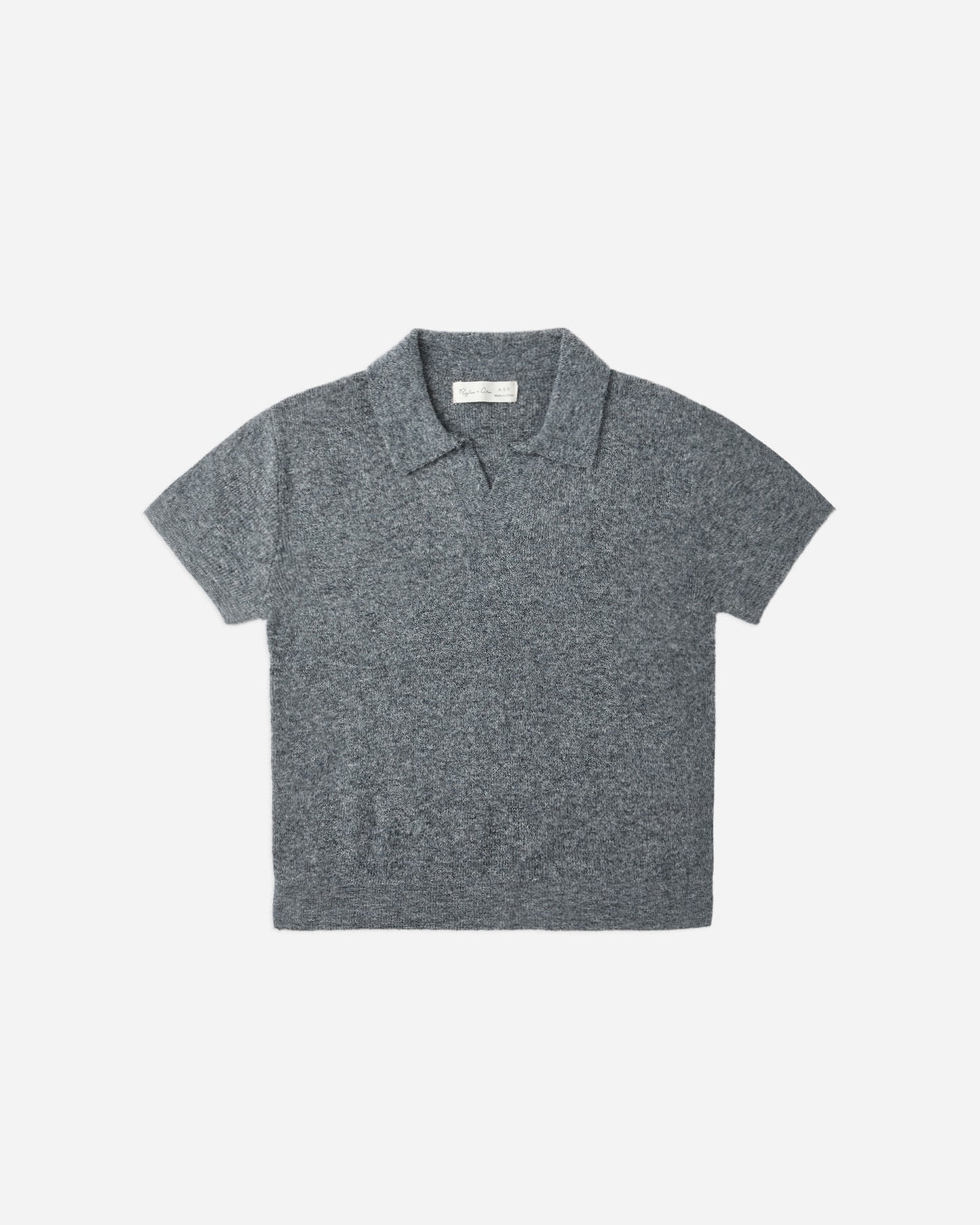 Knit Polo || Heathered Grey - Rylee + Cru | Kids Clothes | Trendy Baby Clothes | Modern Infant Outfits |