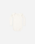 Shoulder Ruffle Bodysuit Natural - Rylee + Cru | Kids Clothes | Trendy Baby Clothes | Modern Infant Outfits |