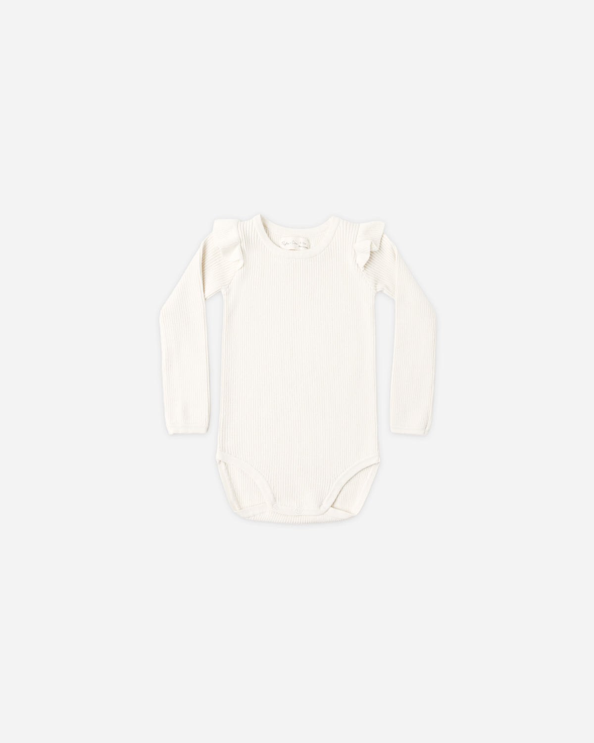 Shoulder Ruffle Bodysuit Natural - Rylee + Cru | Kids Clothes | Trendy Baby Clothes | Modern Infant Outfits |