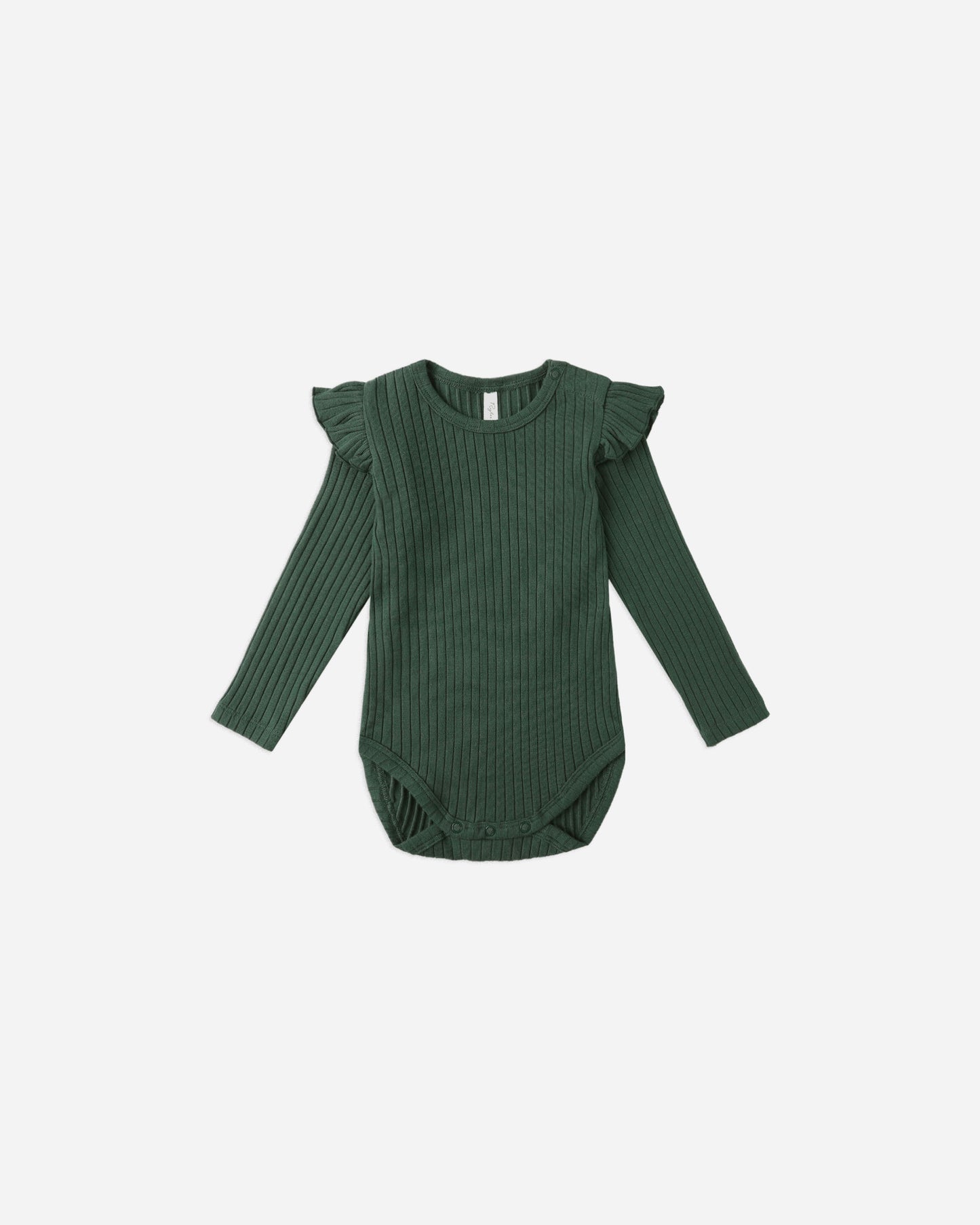 Shoulder Ruffle Bodysuit || Green - Rylee + Cru | Kids Clothes | Trendy Baby Clothes | Modern Infant Outfits |
