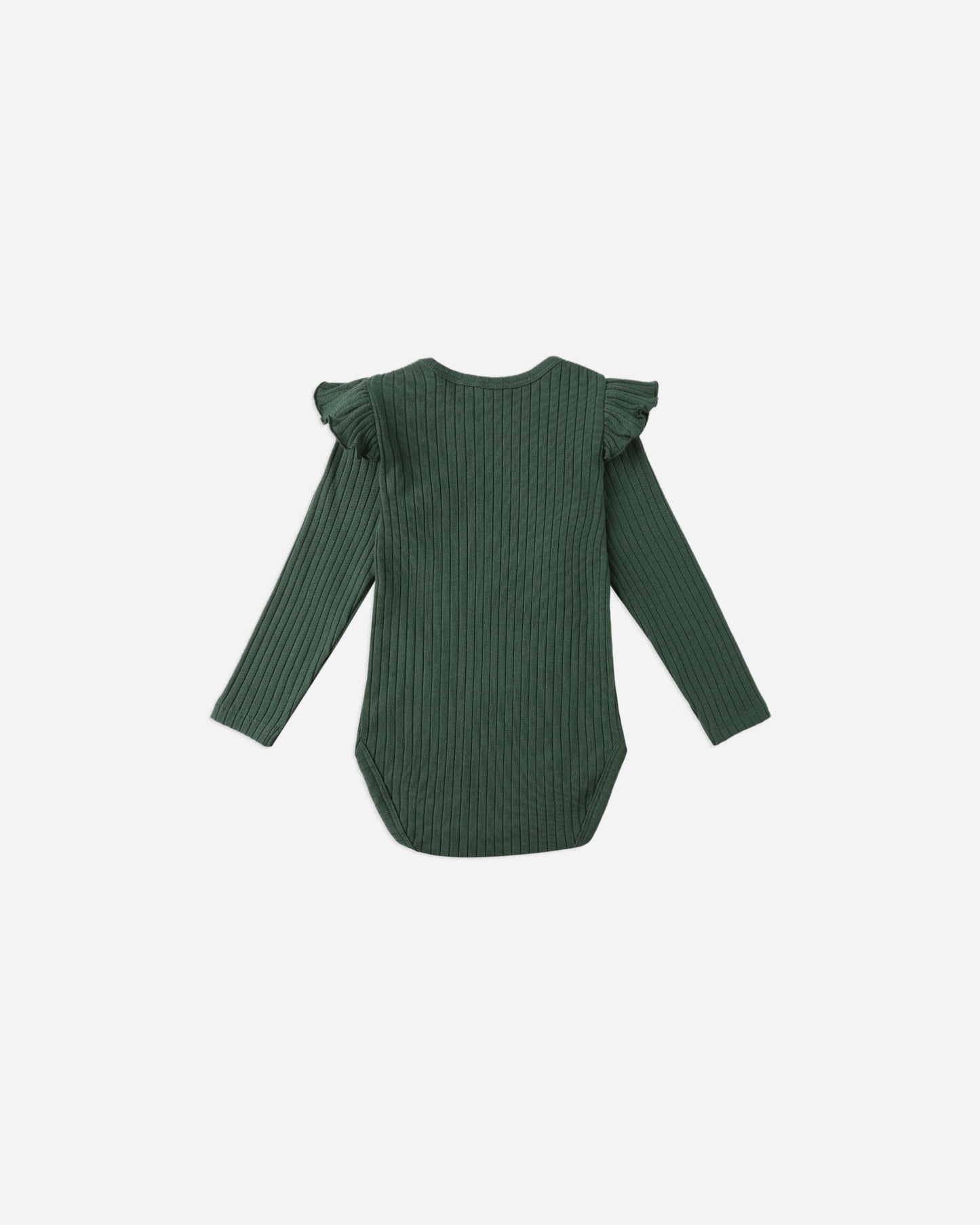 Shoulder Ruffle Bodysuit || Green - Rylee + Cru | Kids Clothes | Trendy Baby Clothes | Modern Infant Outfits |