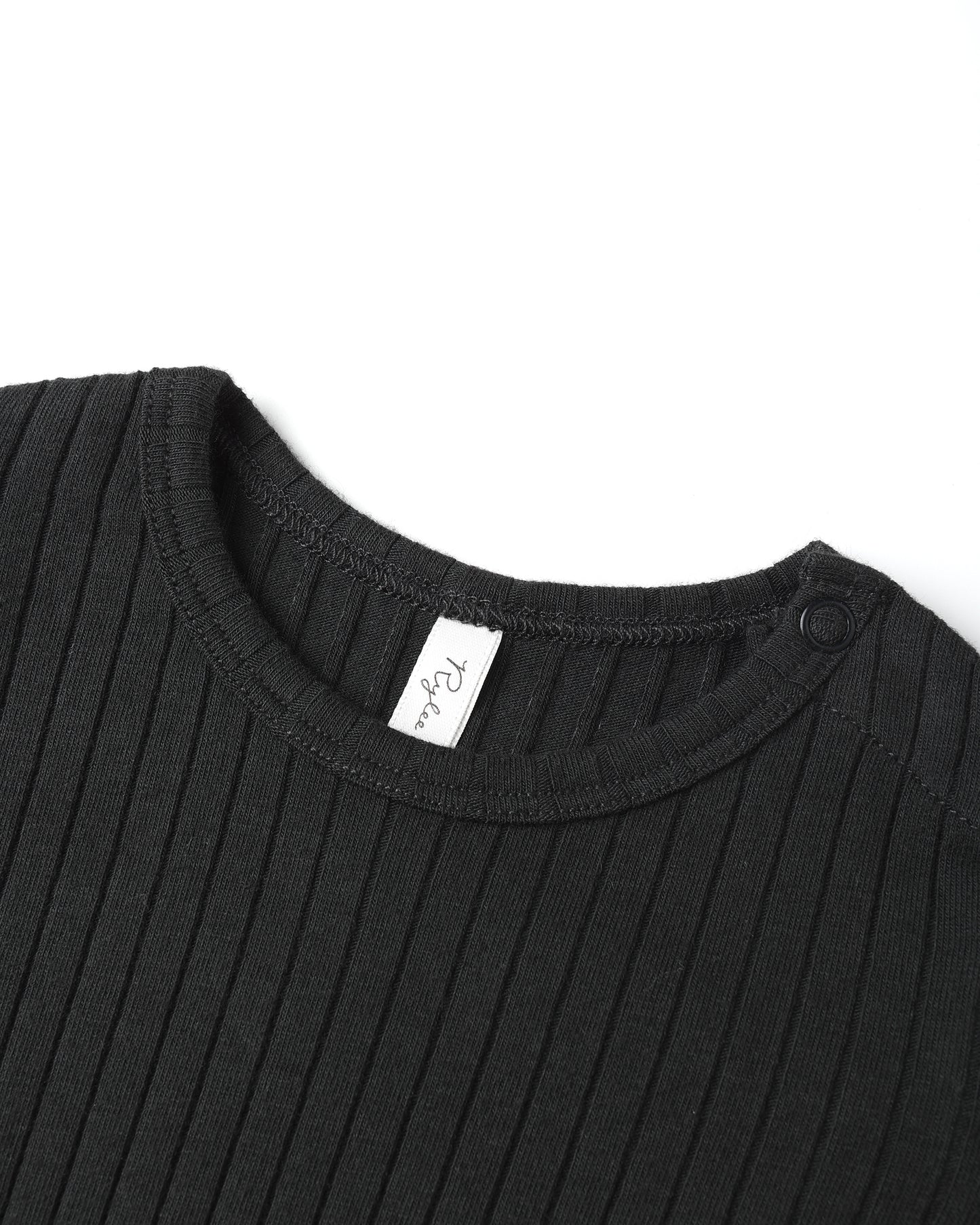 Shoulder Ruffle Bodysuit || Black - Rylee + Cru | Kids Clothes | Trendy Baby Clothes | Modern Infant Outfits |