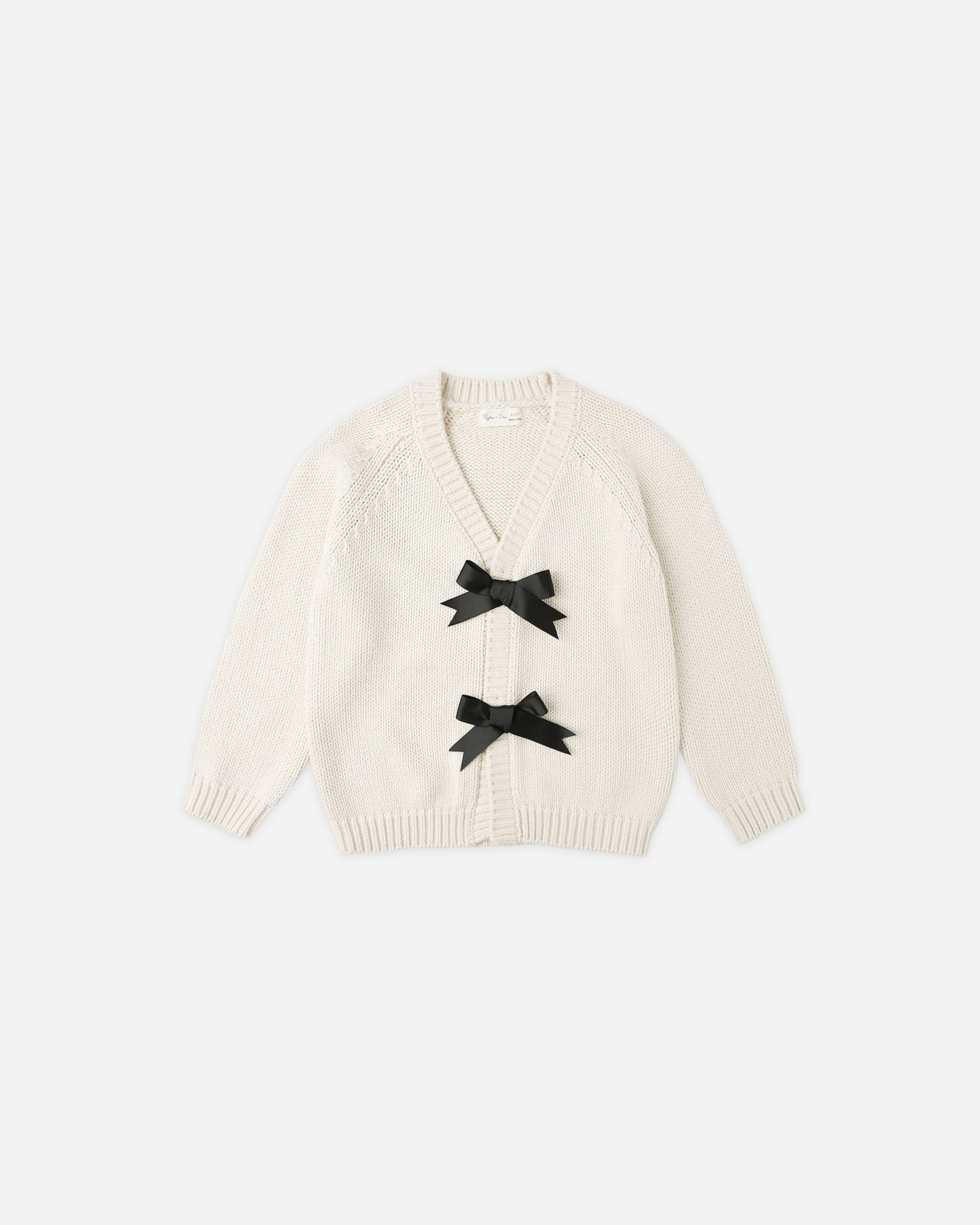 Bow Cardigan || Natural - Rylee + Cru | Kids Clothes | Trendy Baby Clothes | Modern Infant Outfits |