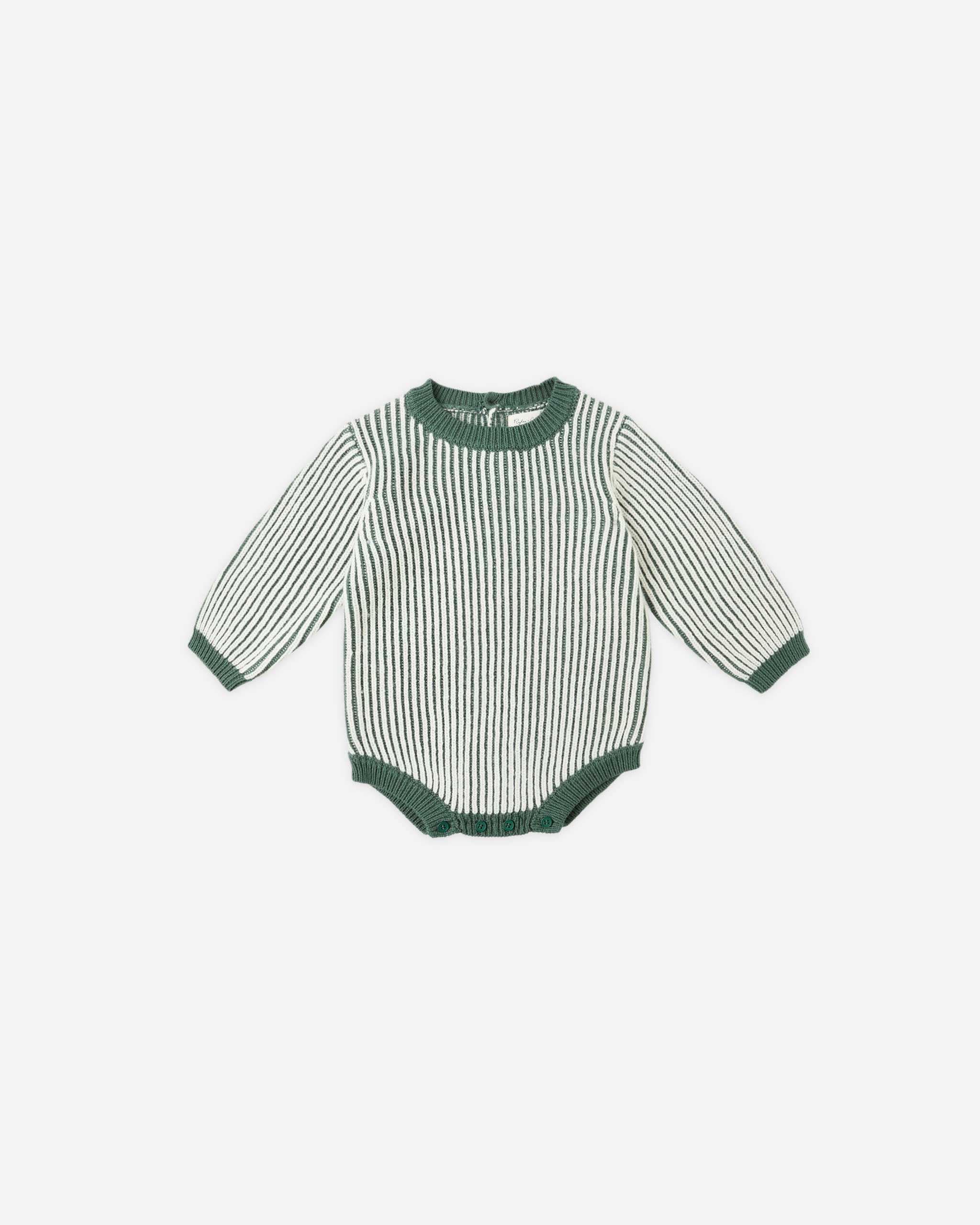 Haywood Romper || Green Stripe - Rylee + Cru | Kids Clothes | Trendy Baby Clothes | Modern Infant Outfits |