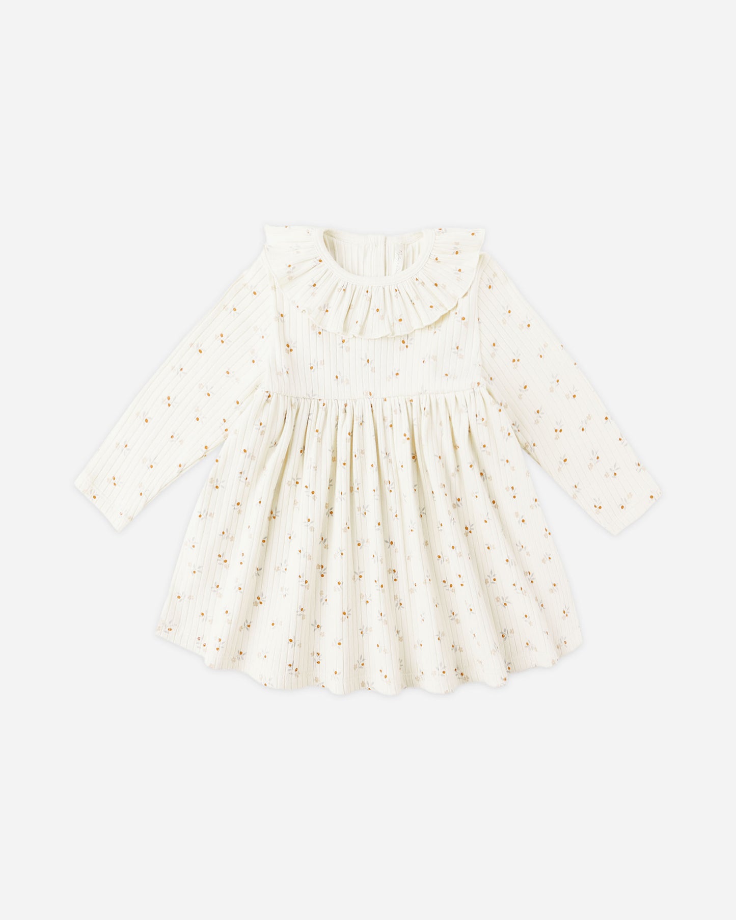 Ruffle Collar Dress || Natural Ditsy - Rylee + Cru | Kids Clothes | Trendy Baby Clothes | Modern Infant Outfits |