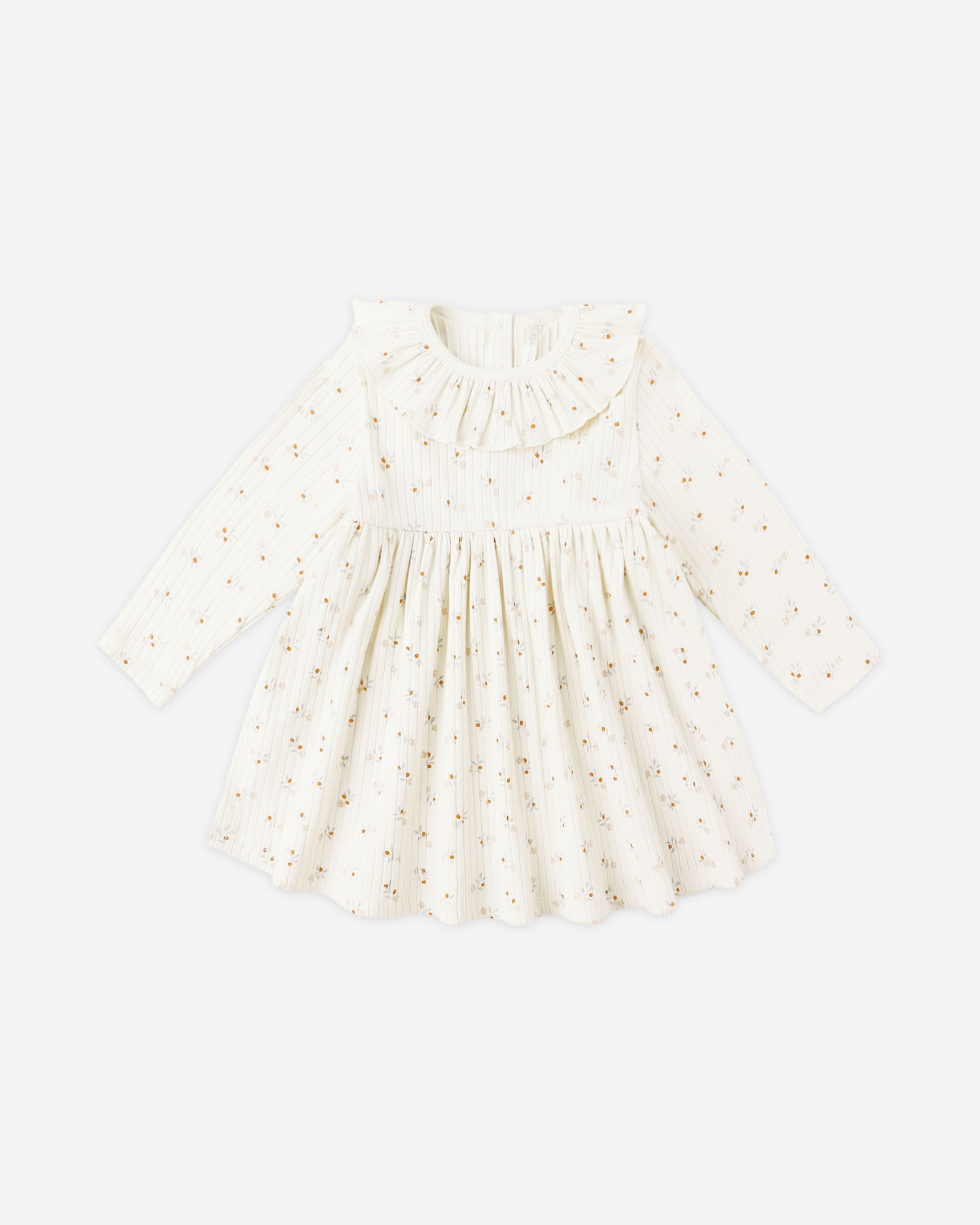 Ruffle Collar Dress || Natural Ditsy - Rylee + Cru | Kids Clothes | Trendy Baby Clothes | Modern Infant Outfits |
