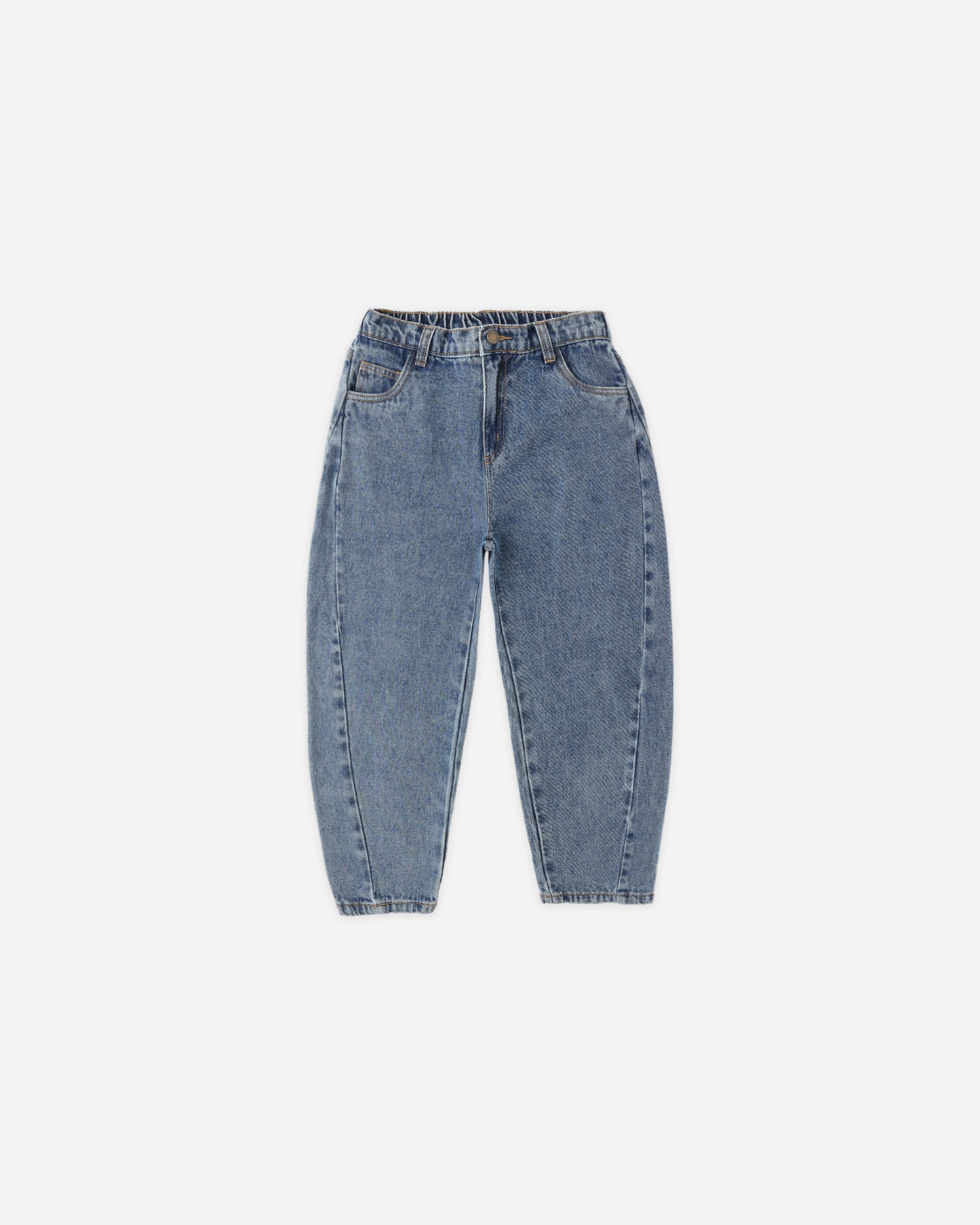 Barrel Pant || Indigo Denim - Rylee + Cru | Kids Clothes | Trendy Baby Clothes | Modern Infant Outfits |