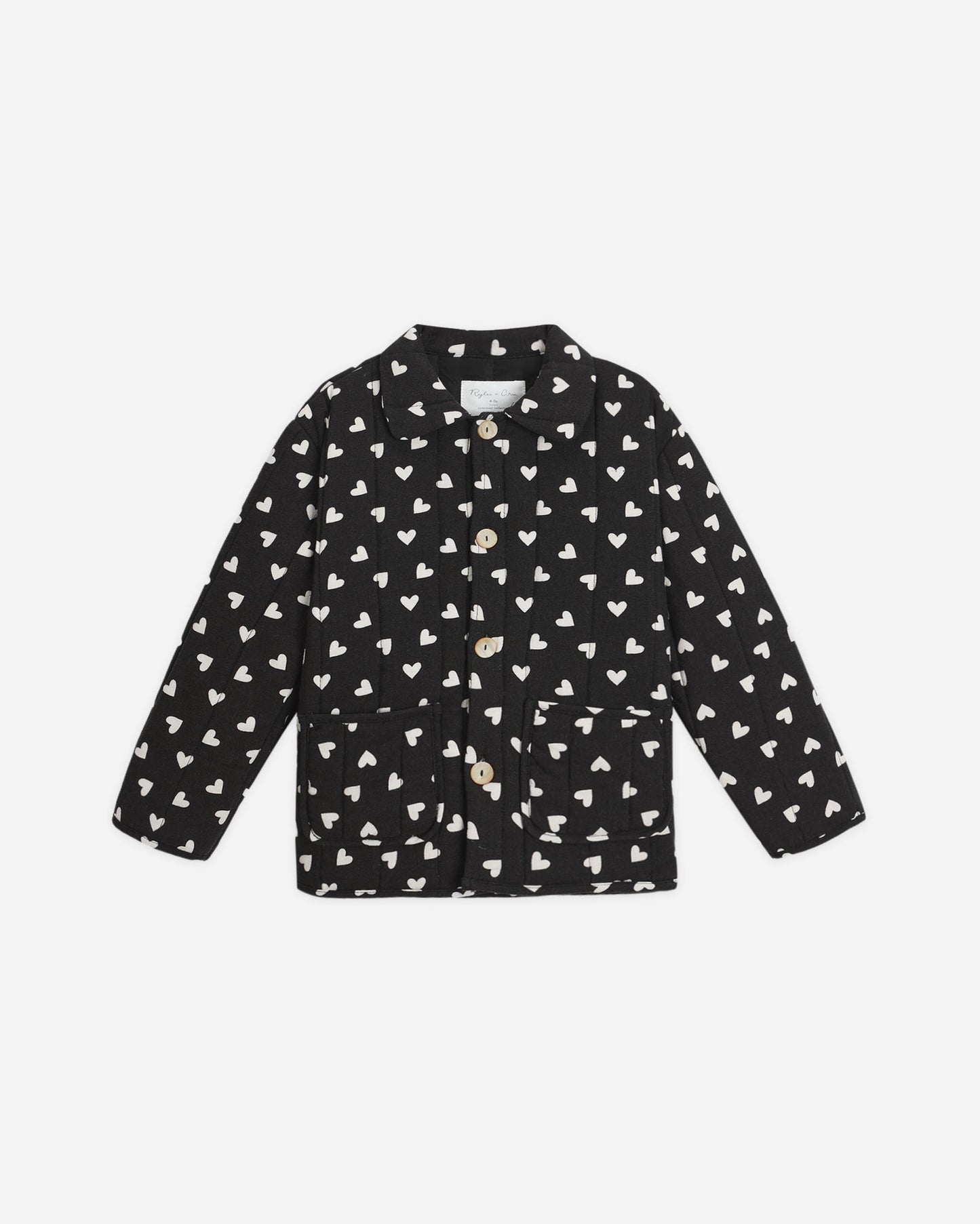 Quilted Coat || Hearts - Rylee + Cru | Kids Clothes | Trendy Baby Clothes | Modern Infant Outfits |